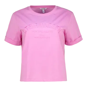 KITTY VIOLET RAVE BOXY LOGO TEE