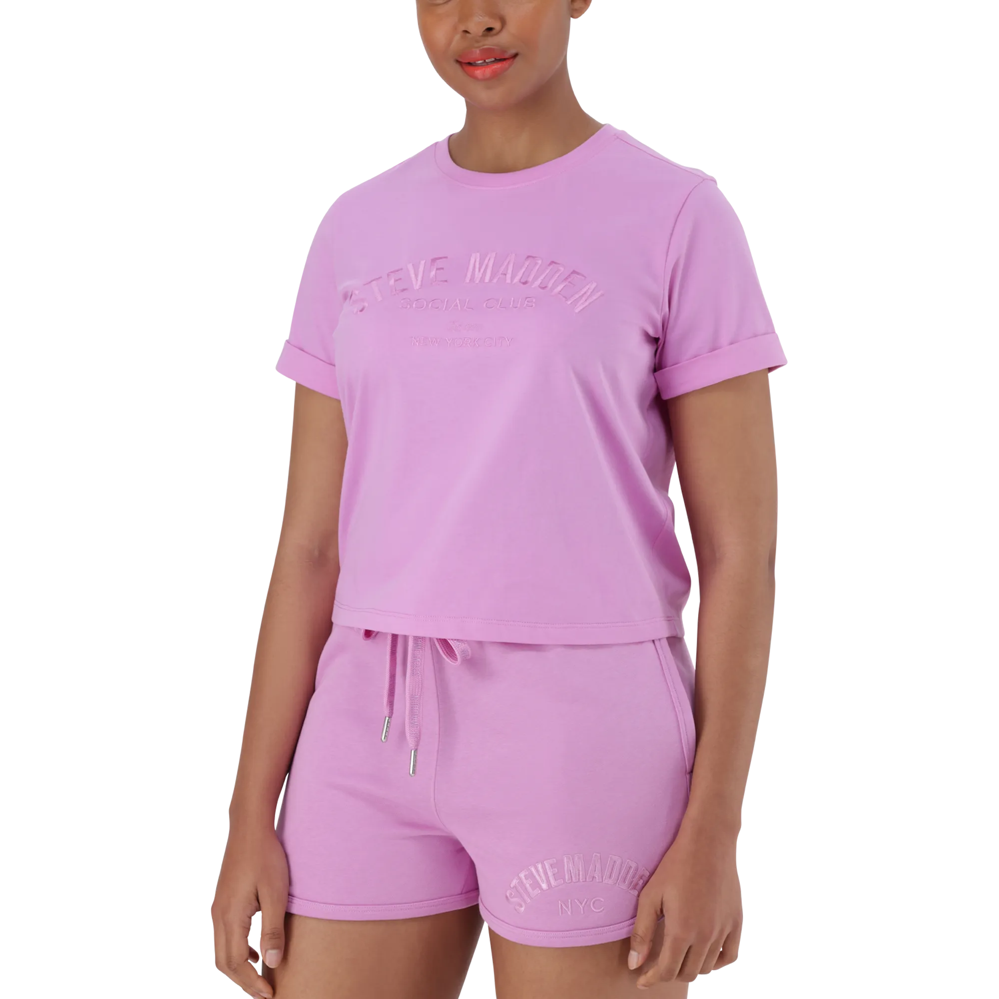KITTY VIOLET RAVE BOXY LOGO TEE