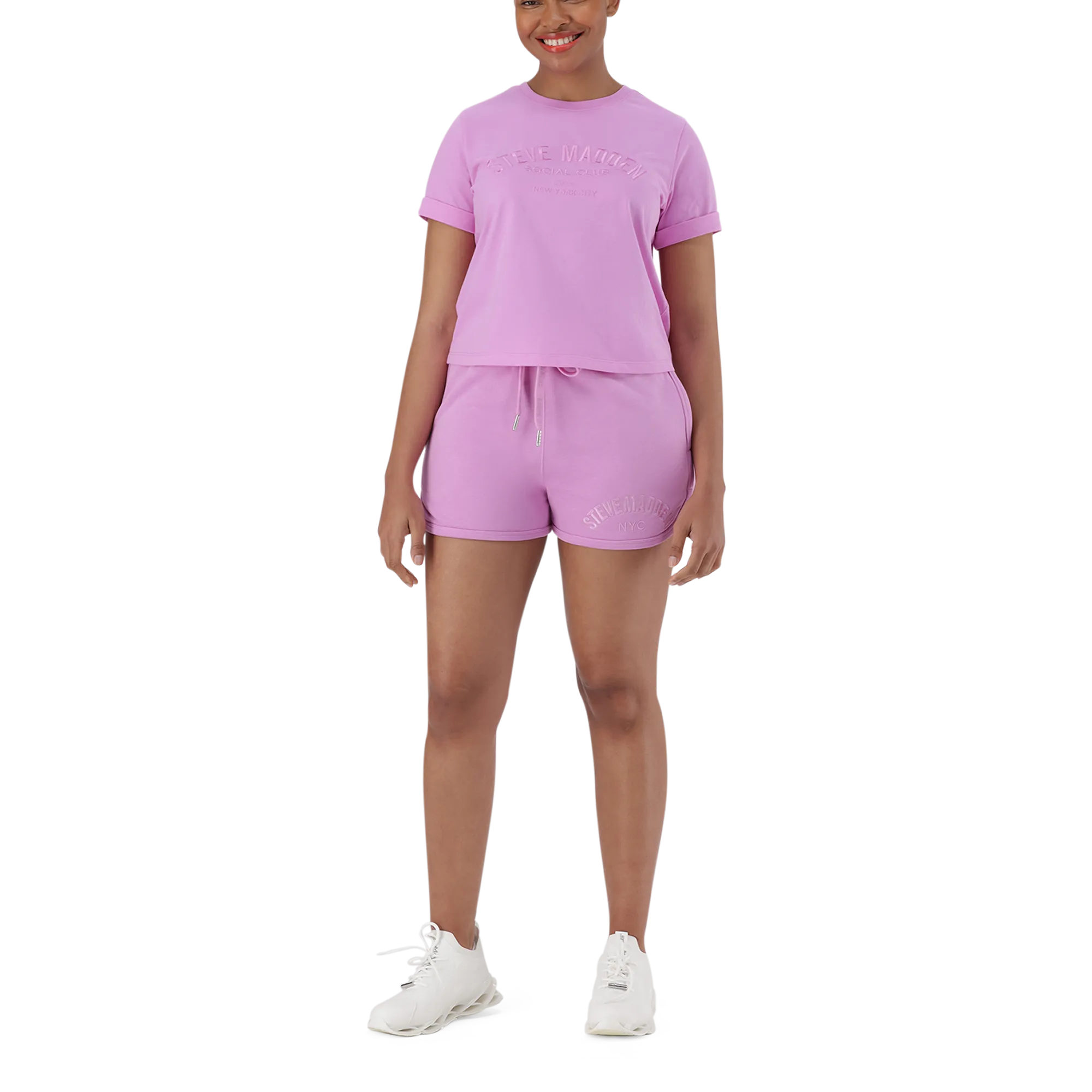 KITTY VIOLET RAVE BOXY LOGO TEE