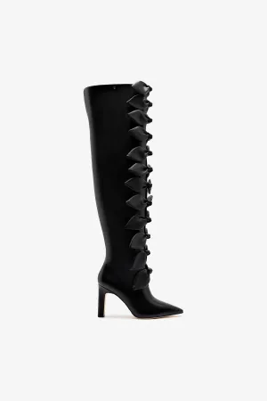 Larroud?? for Jonathan Cohen: Tie Boot In Black Leather