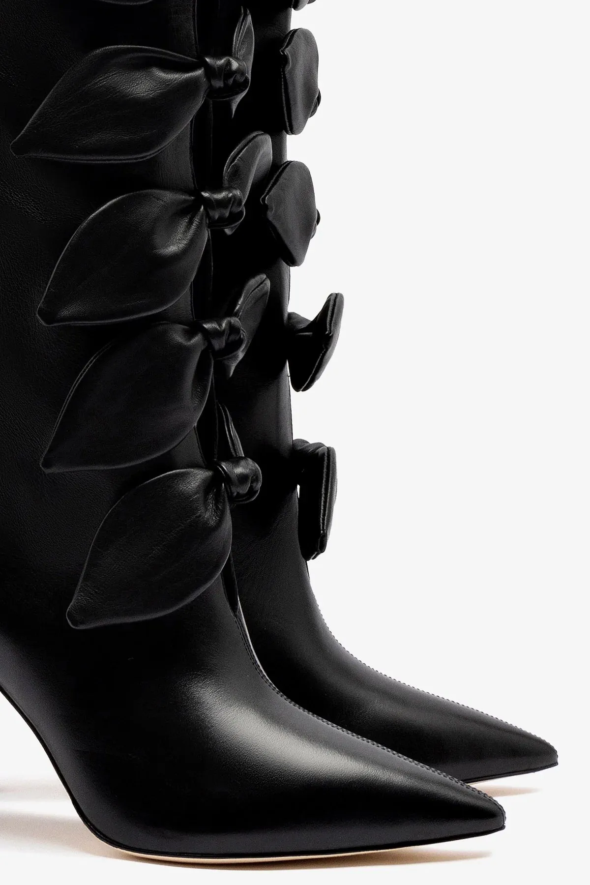 Larroud?? for Jonathan Cohen: Tie Boot In Black Leather