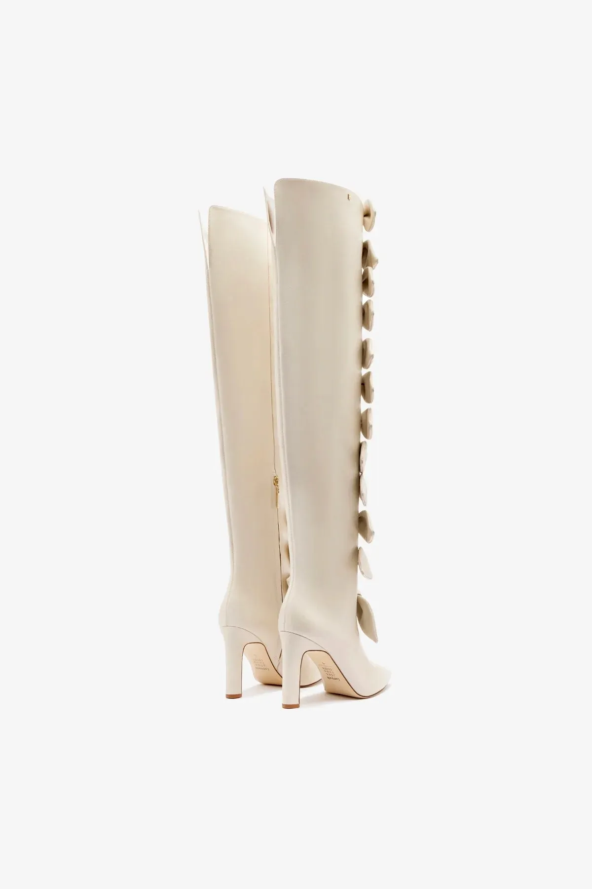 Larroud?? for Jonathan Cohen: Tie Boot In Ivory Leather