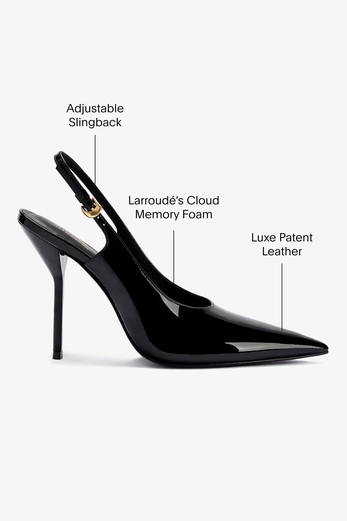 Larroud?? x Altuzarra Pump In Black Patent Leather