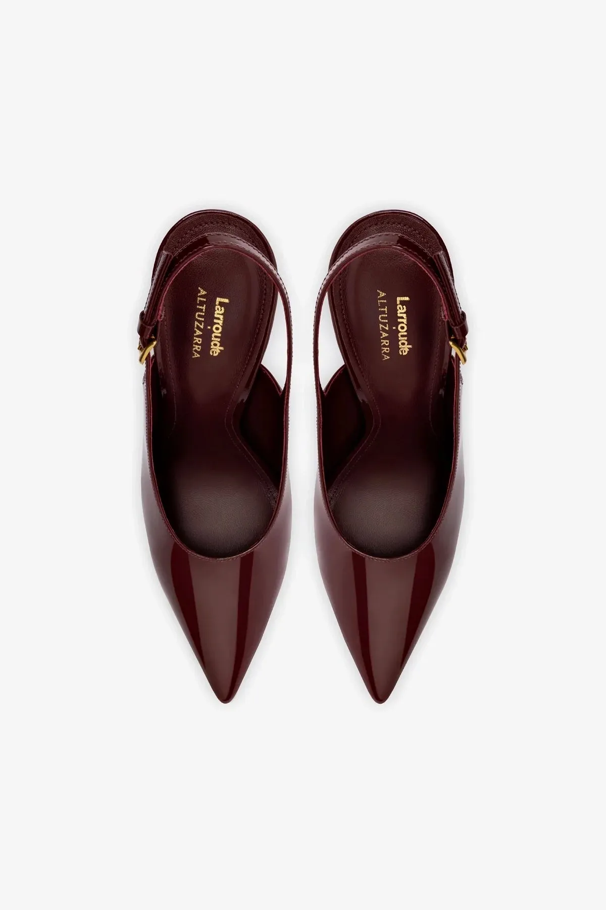 Larroud?? x Altuzarra Pump In Burgundy Patent Leather