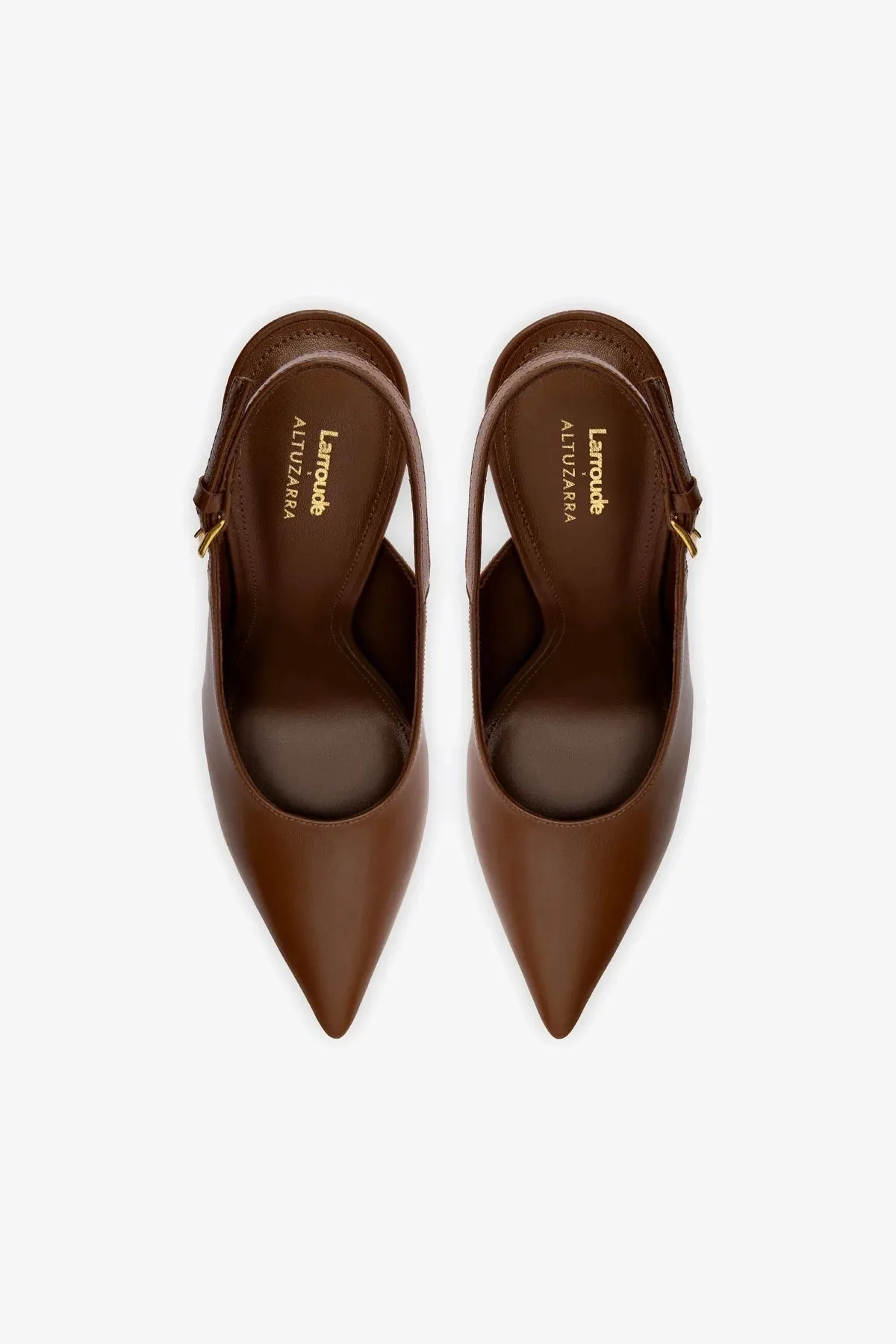 Larroud?? x Altuzarra Pump In Burnt Umber Leather