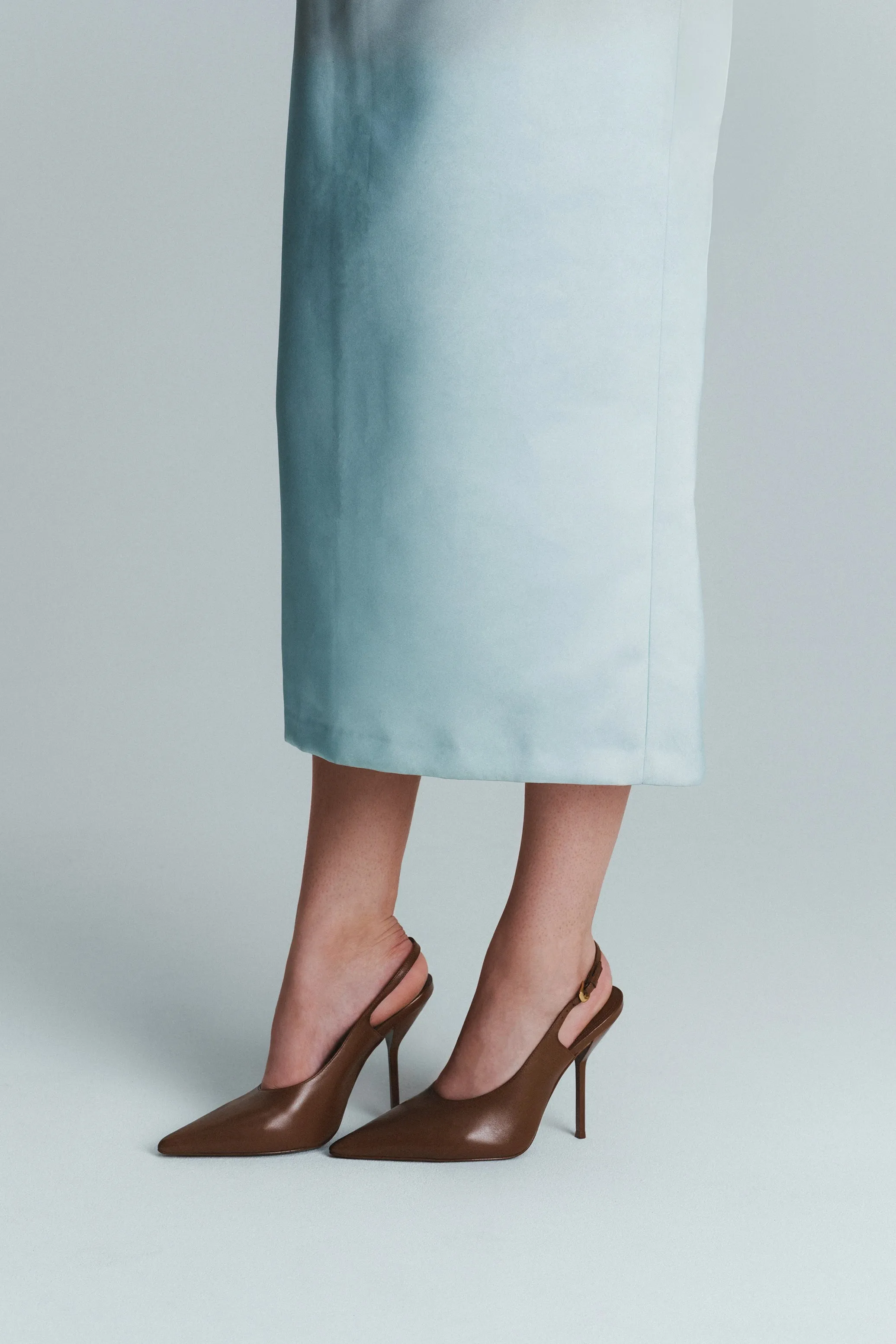 Larroud?? x Altuzarra Pump In Burnt Umber Leather