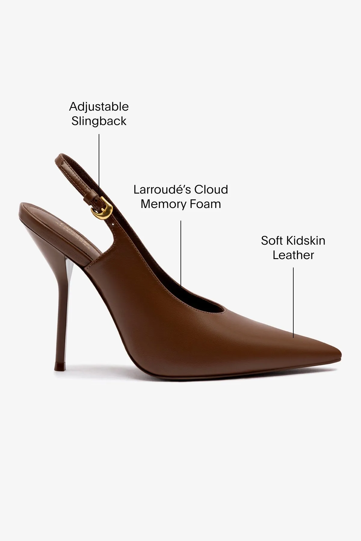 Larroud?? x Altuzarra Pump In Burnt Umber Leather