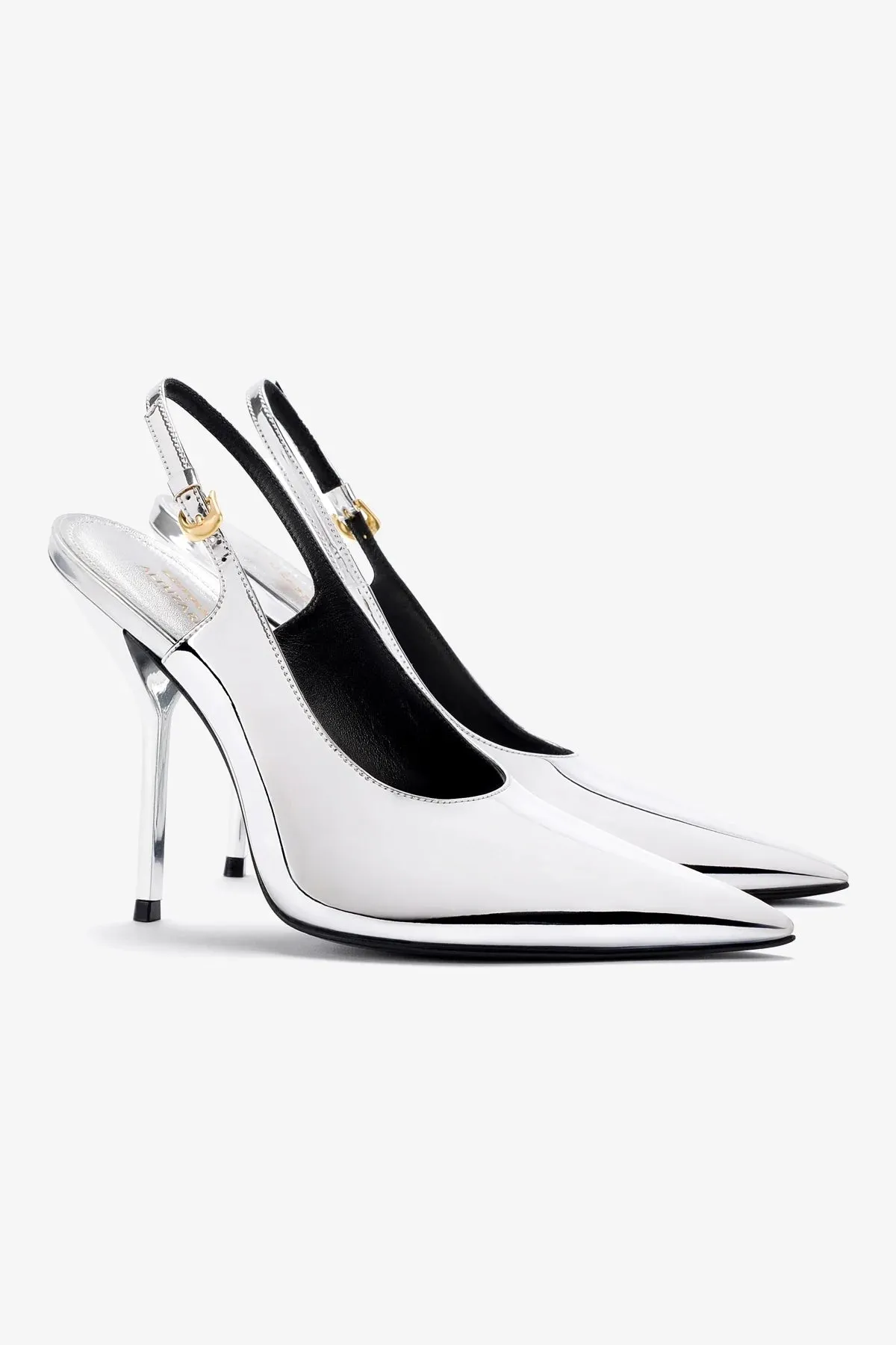 Larroud?? x Altuzarra Pump In Silver Specchio