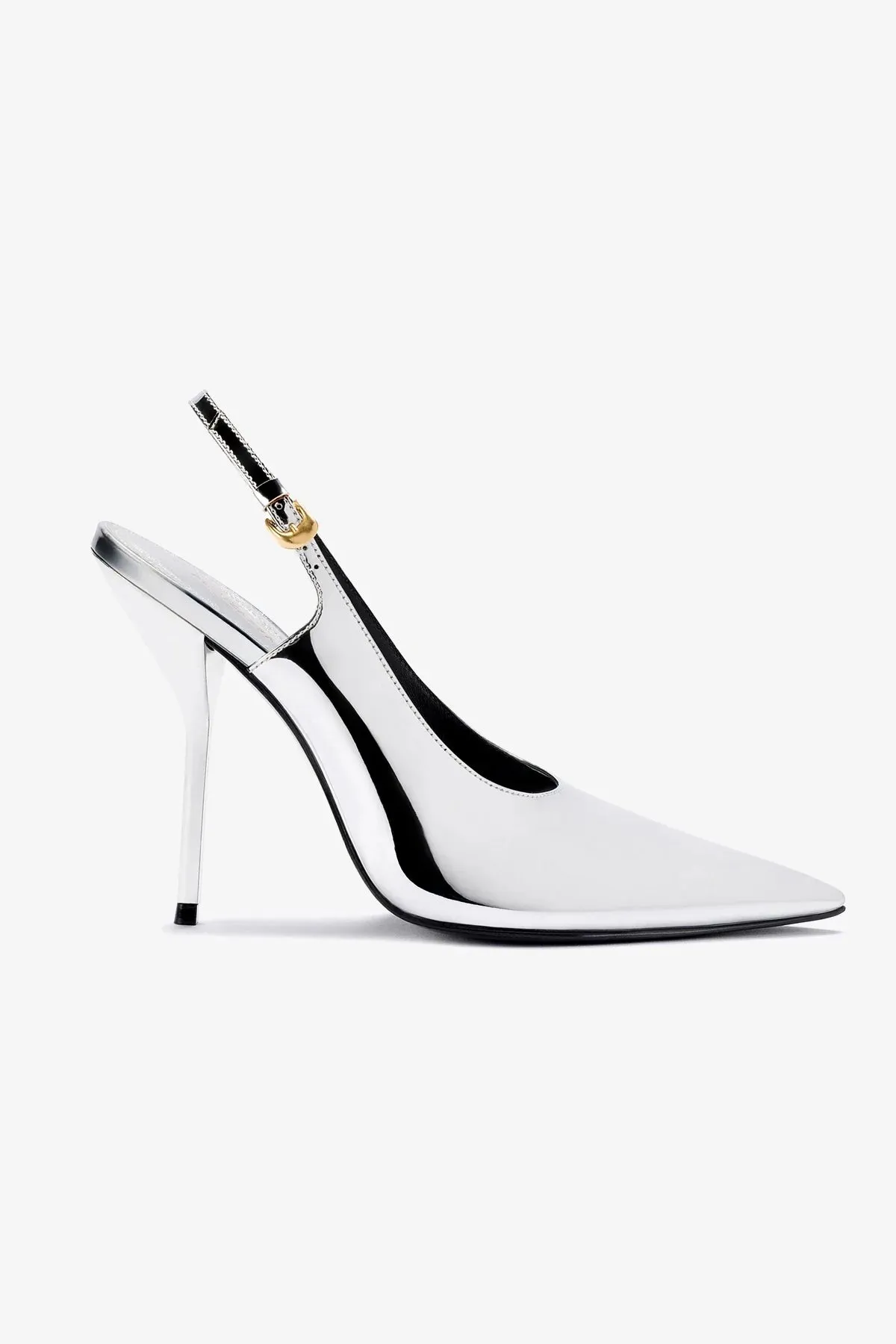 Larroud?? x Altuzarra Pump In Silver Specchio