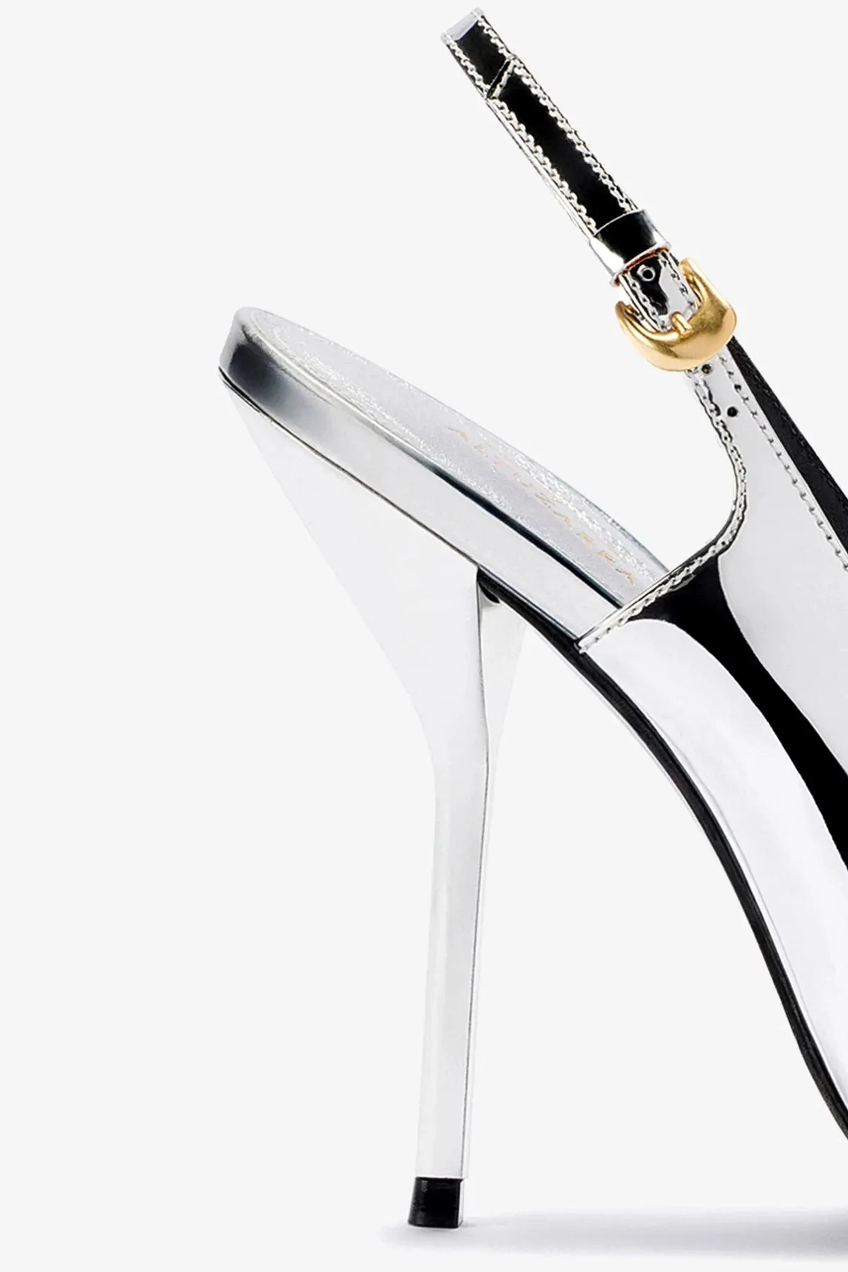 Larroud?? x Altuzarra Pump In Silver Specchio