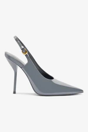 Larroud?? x Altuzarra Pump In Titanium Patent Leather