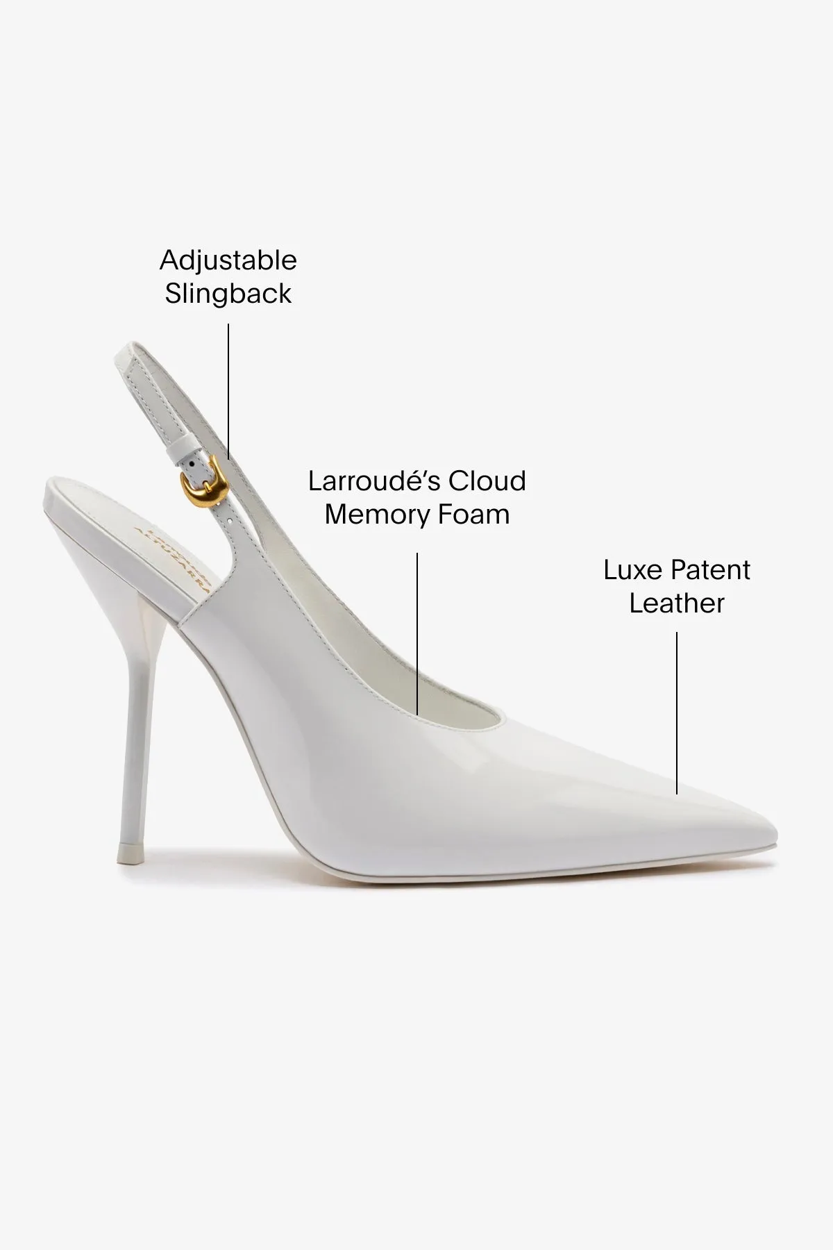 Larroud?? x Altuzarra Pump In White Patent Leather