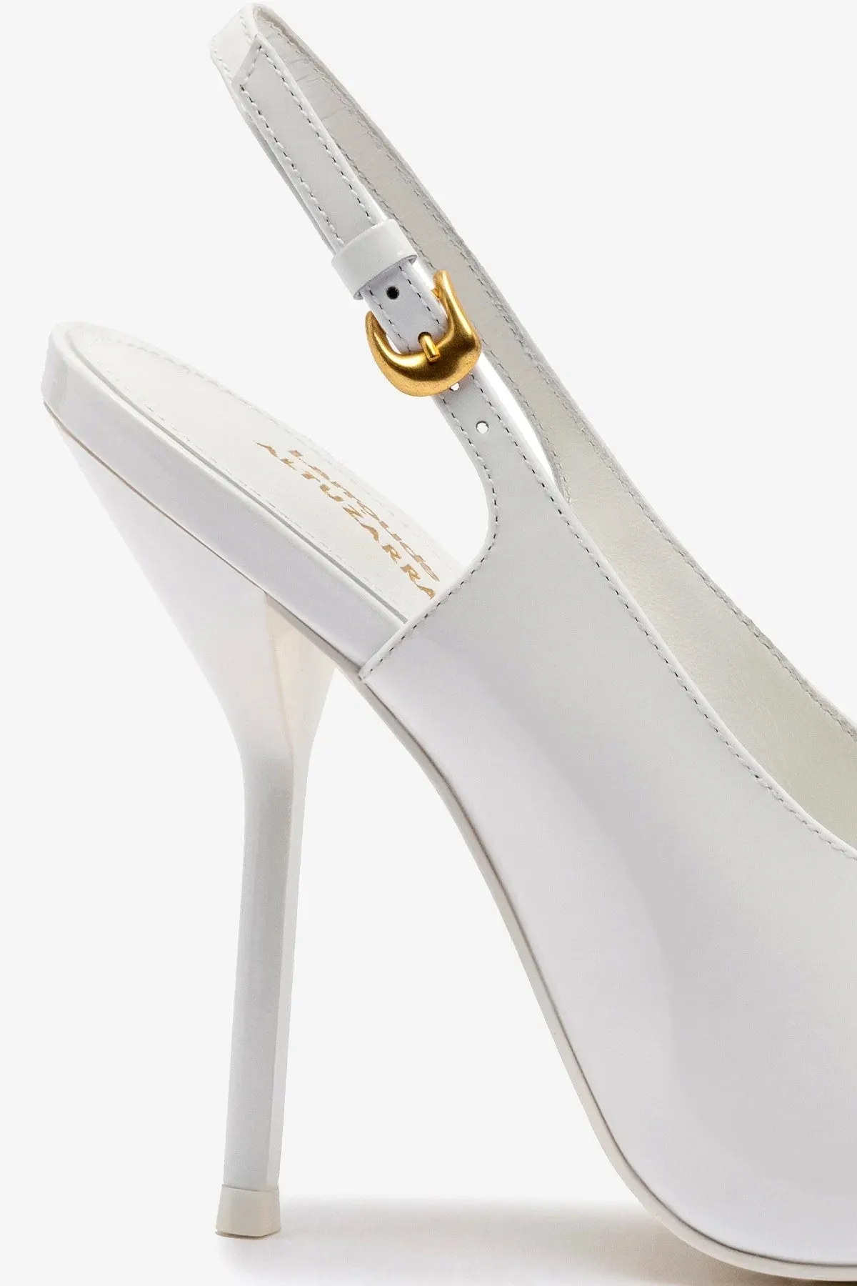 Larroud?? x Altuzarra Pump In White Patent Leather
