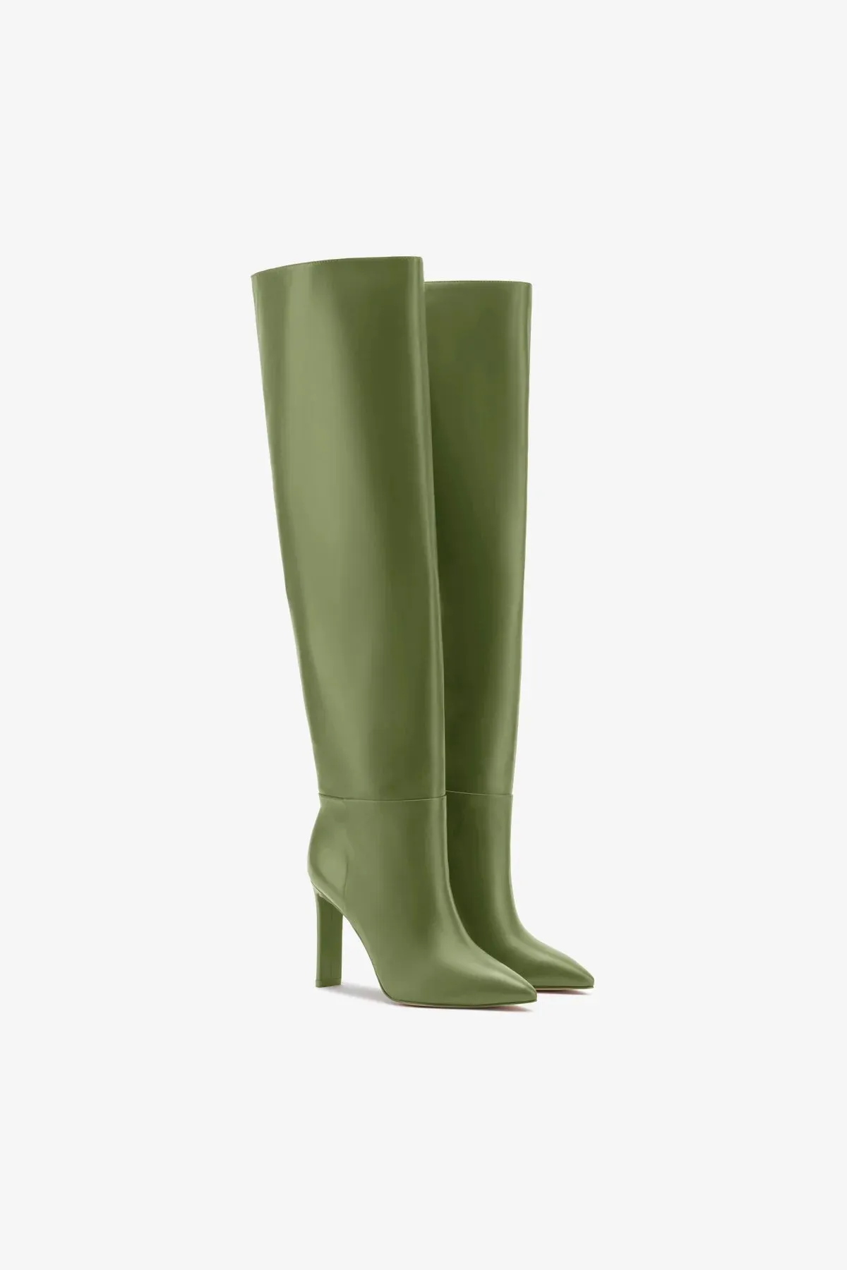 Larroud?? x Jennifer Fisher Boot In Martini Green Leather