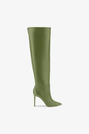 Larroud?? x Jennifer Fisher Boot In Martini Green Leather