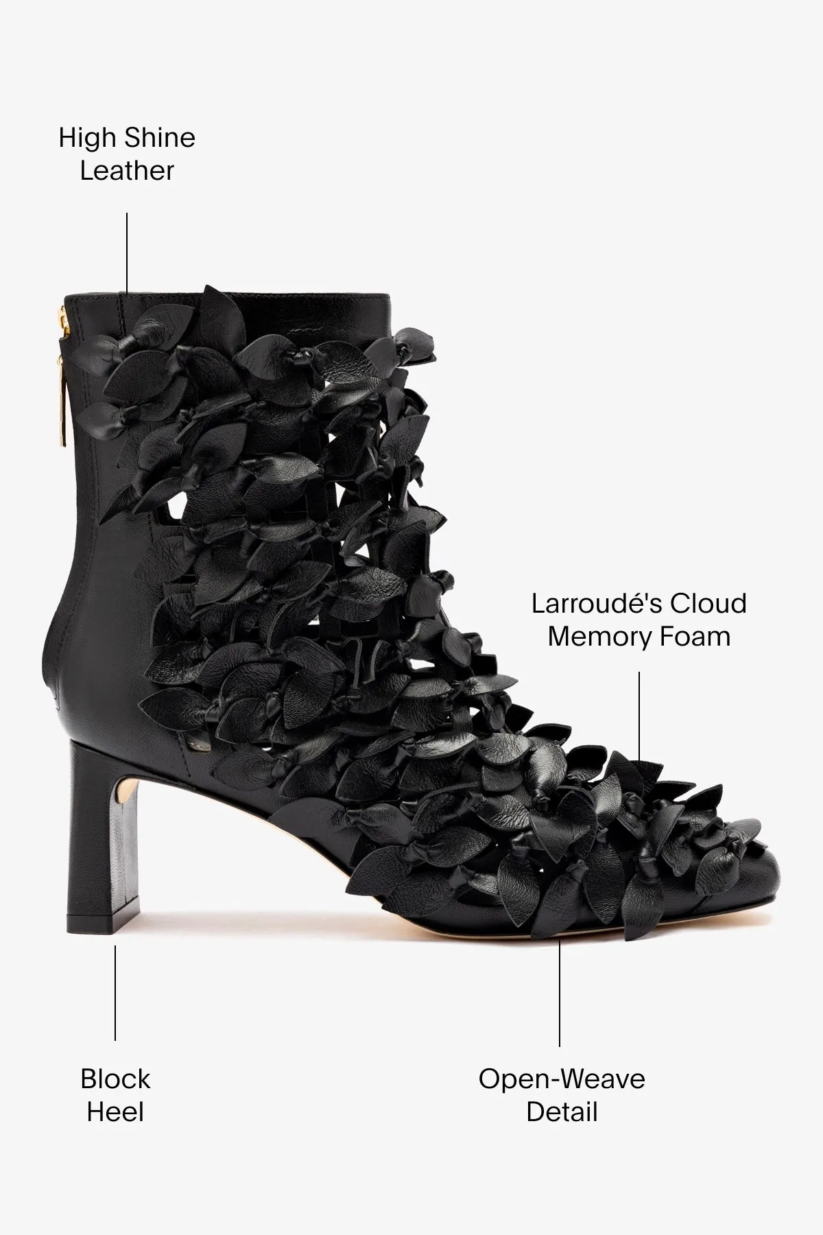 Larroud?? x Jonathan Cohen Alexis Bootie In Black Leather