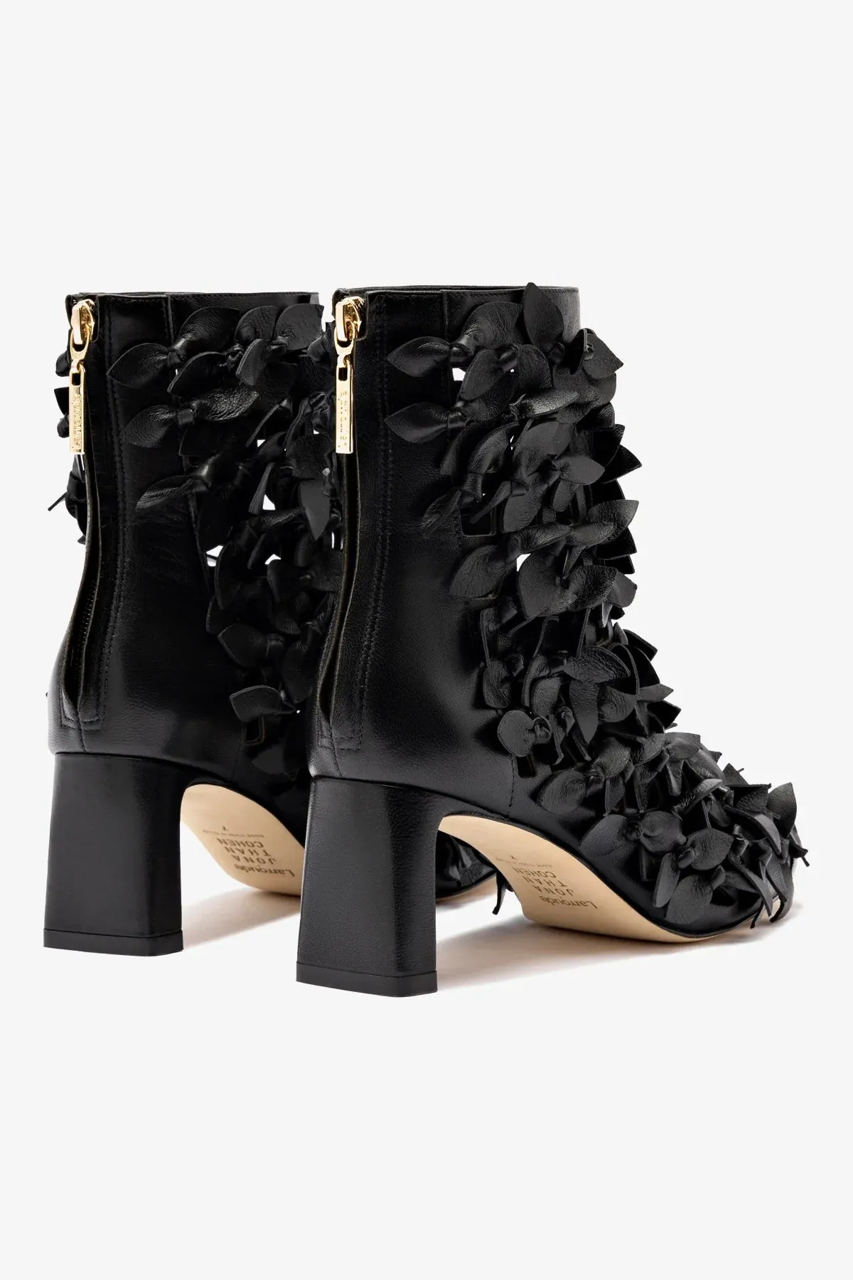 Larroud?? x Jonathan Cohen Alexis Bootie In Black Leather