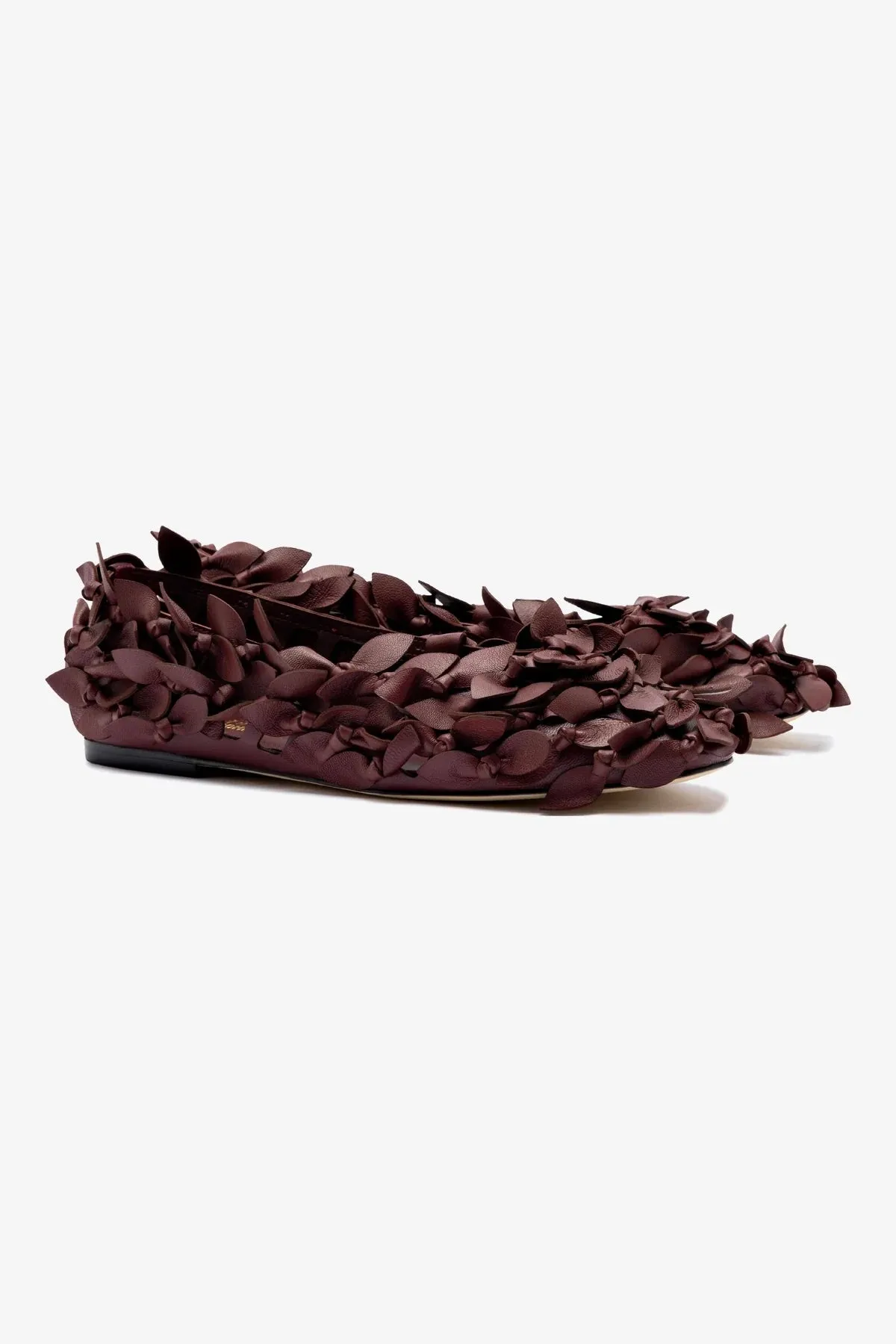 Larroud?? x Jonathan Cohen Ballet Flat In Burgundy Leather