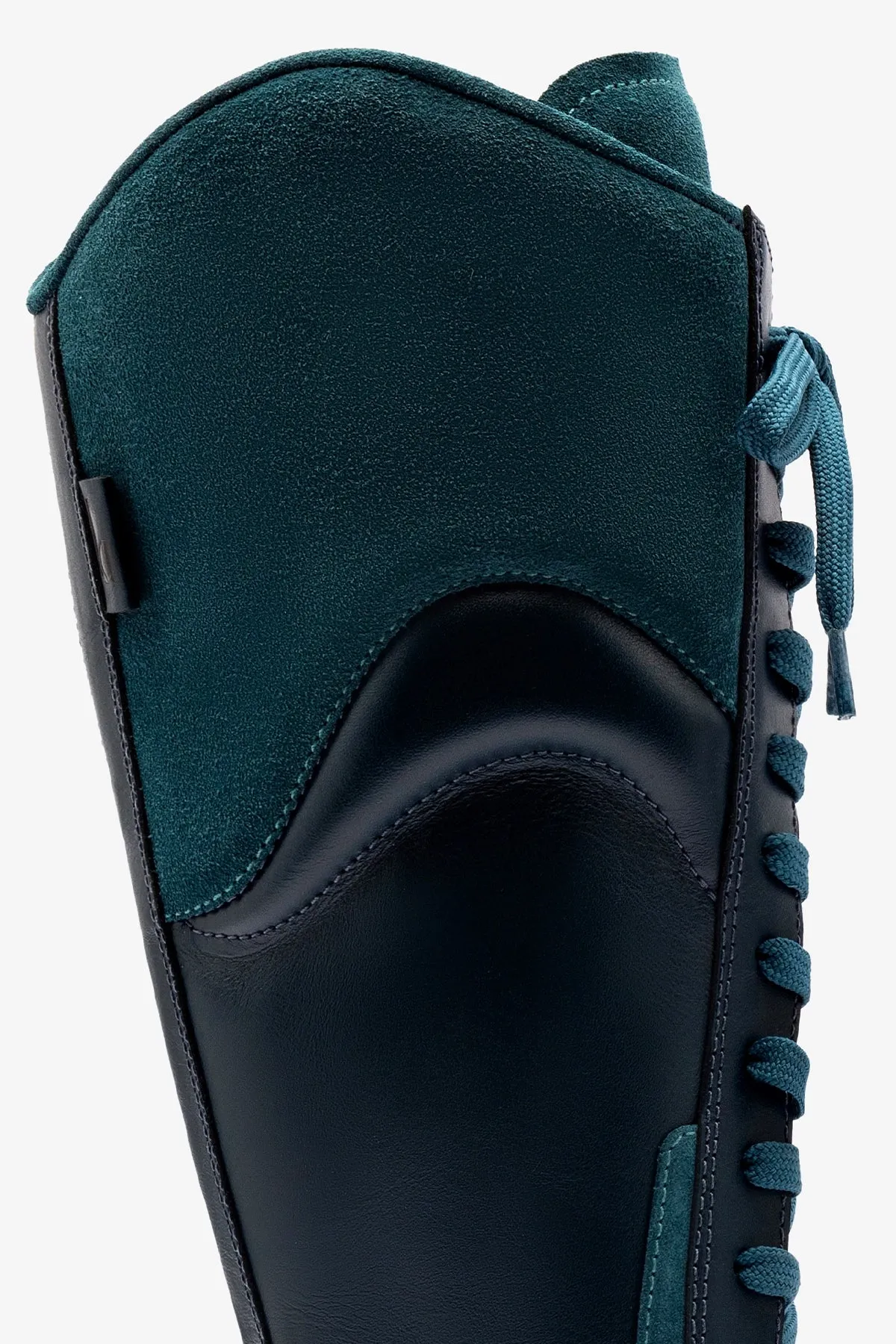 Larroud?? x Jonathan Cohen Flat Hi Sneaker Boot In Teal Suede