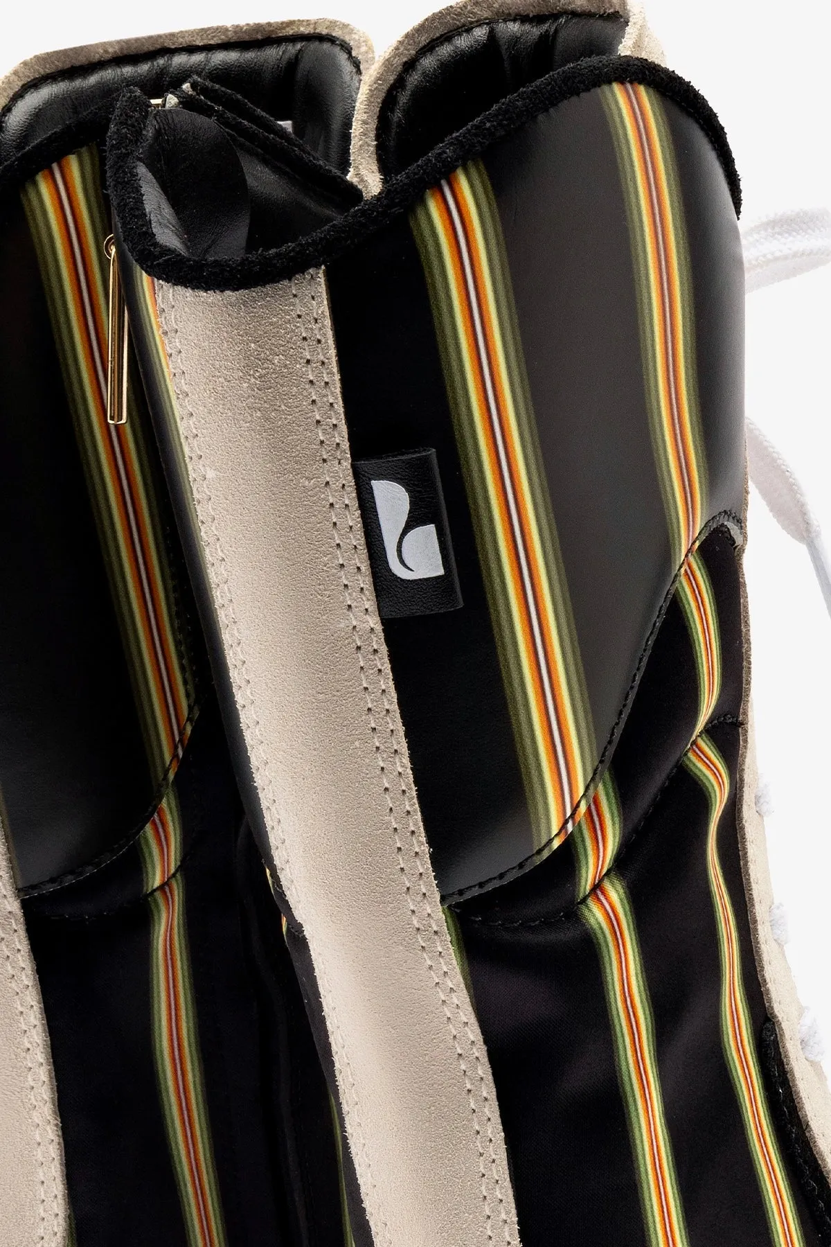 Larroud?? x Jonathan Cohen Flat Lo Sneaker Boot In Black Striped Suede