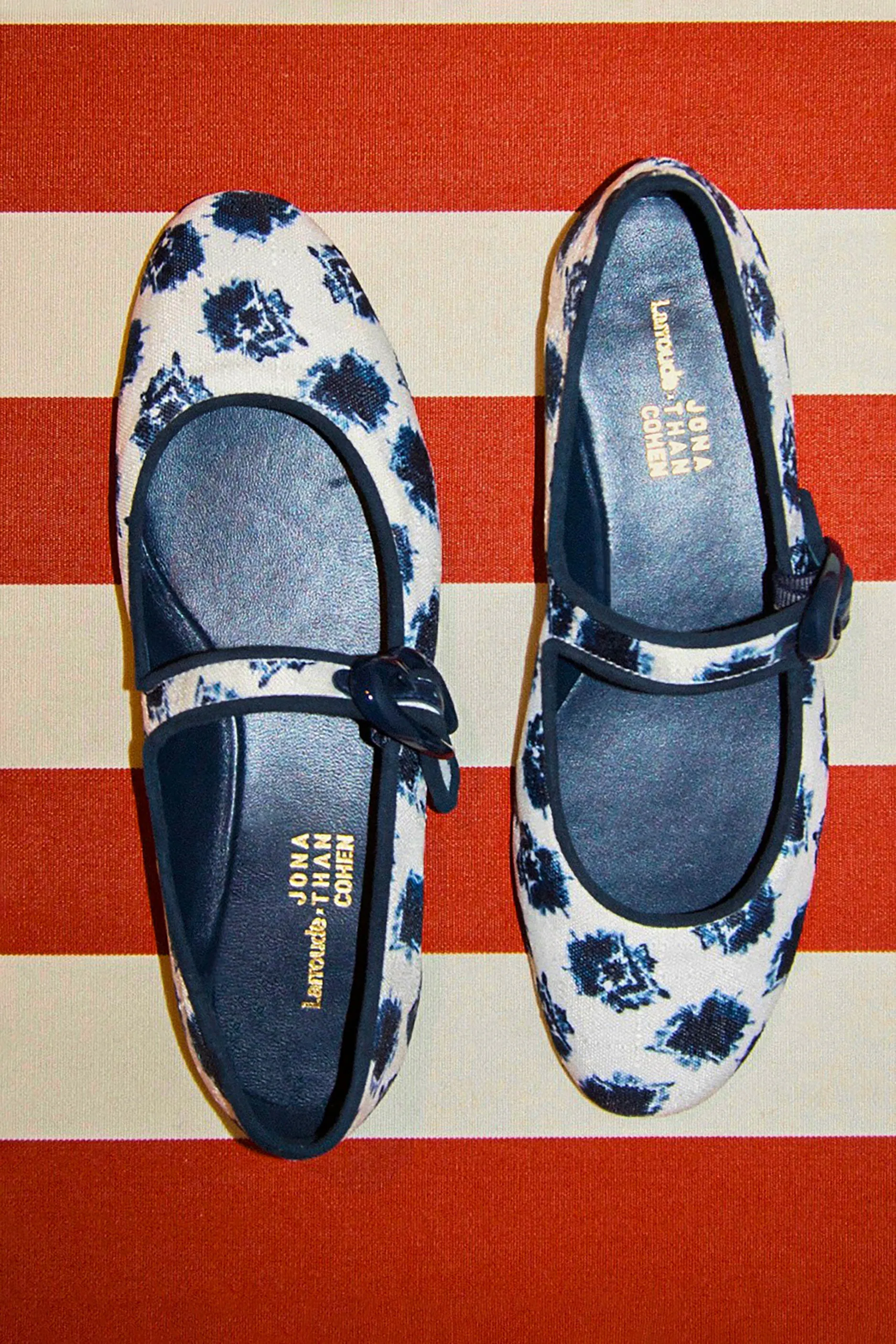 Larroud?? x Jonathan Cohen Verona Ballet Flat In Tiedye Ocean Linen