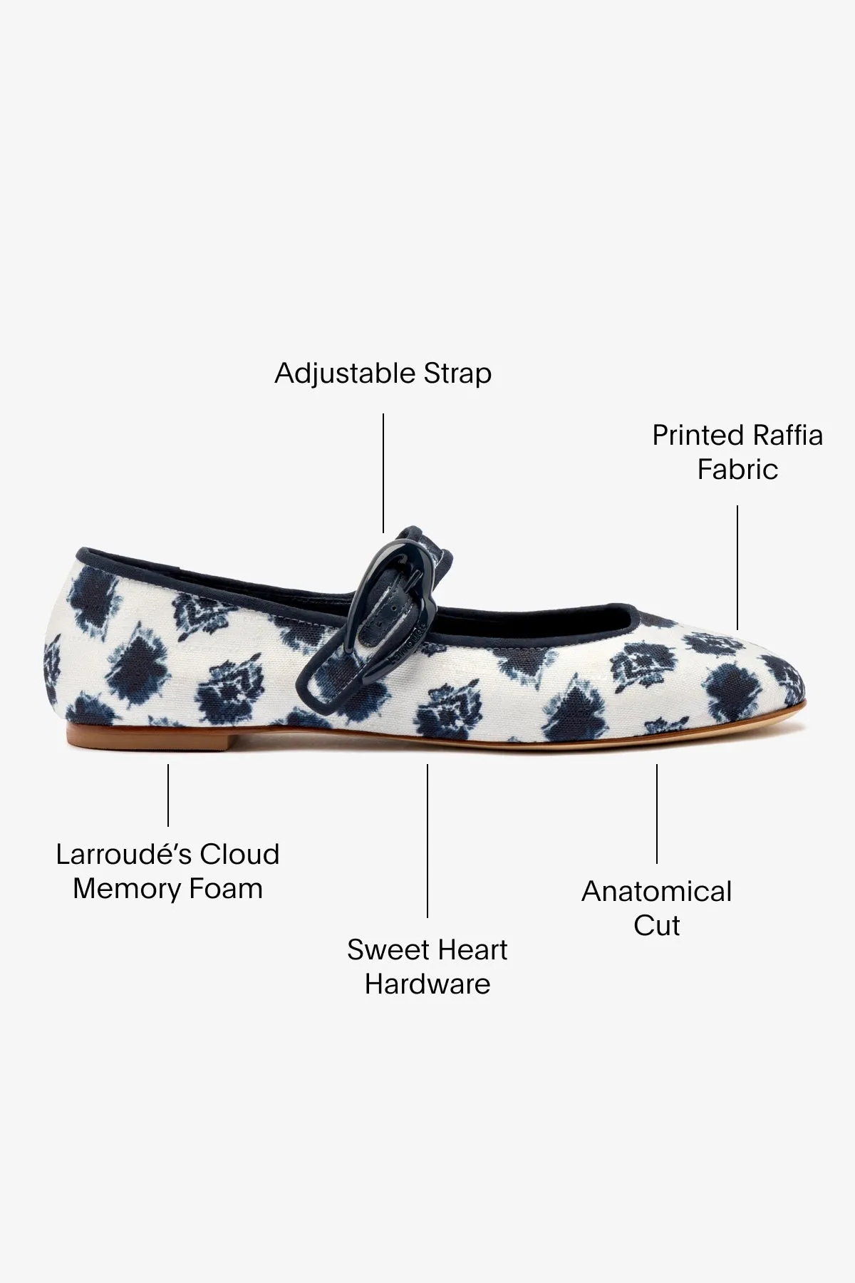 Larroud?? x Jonathan Cohen Verona Ballet Flat In Tiedye Ocean Linen