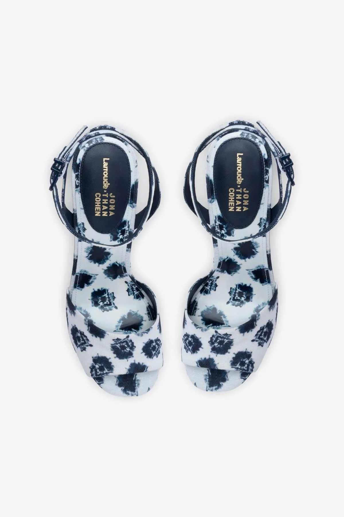 Larroud?? x Jonathan Cohen Yves Wedge In Tiedye Ocean Linen