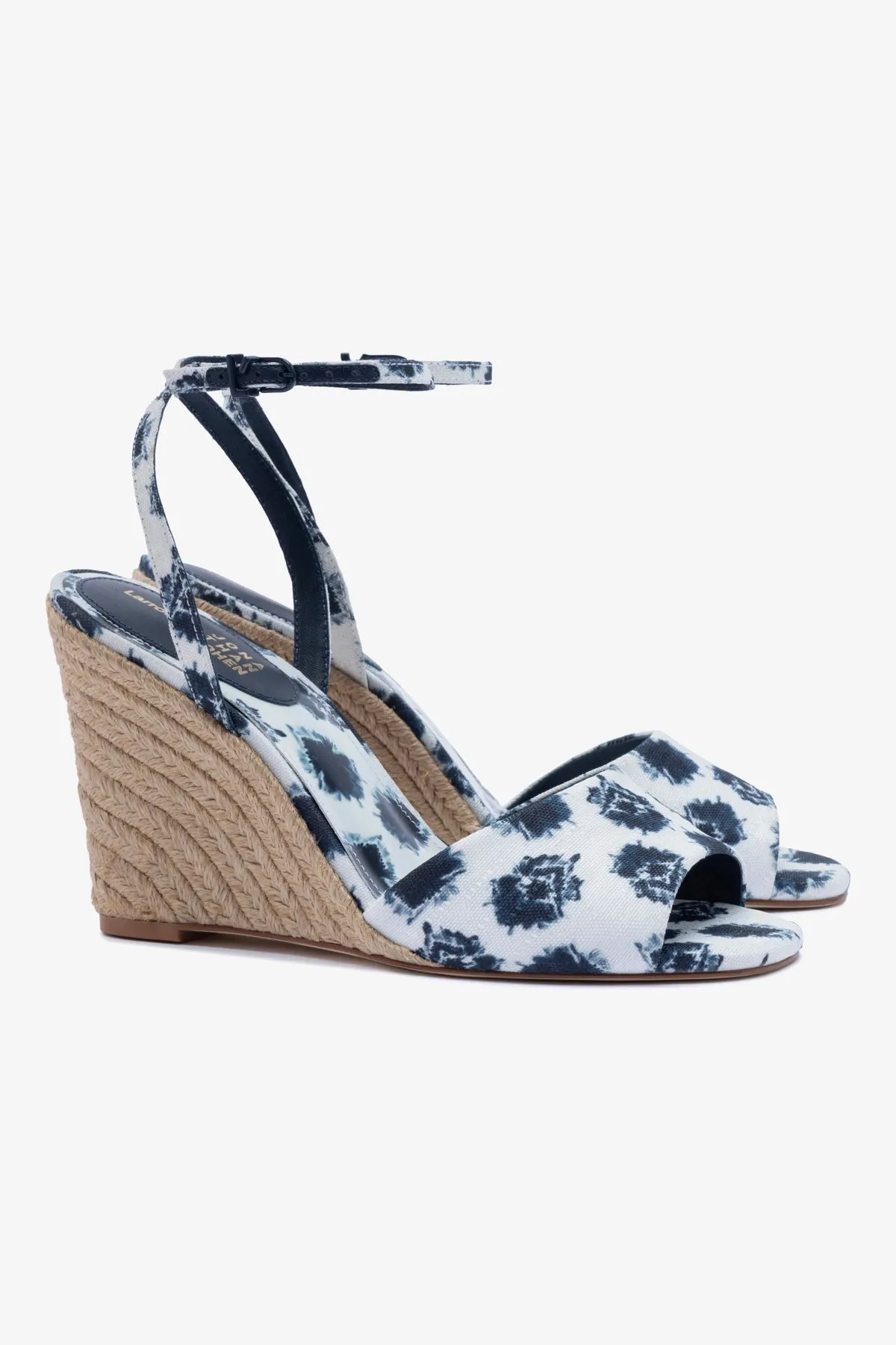 Larroud?? x Jonathan Cohen Yves Wedge In Tiedye Ocean Linen