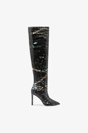 Larroud?? x Libertine Boot In Black LAX Printed Leather