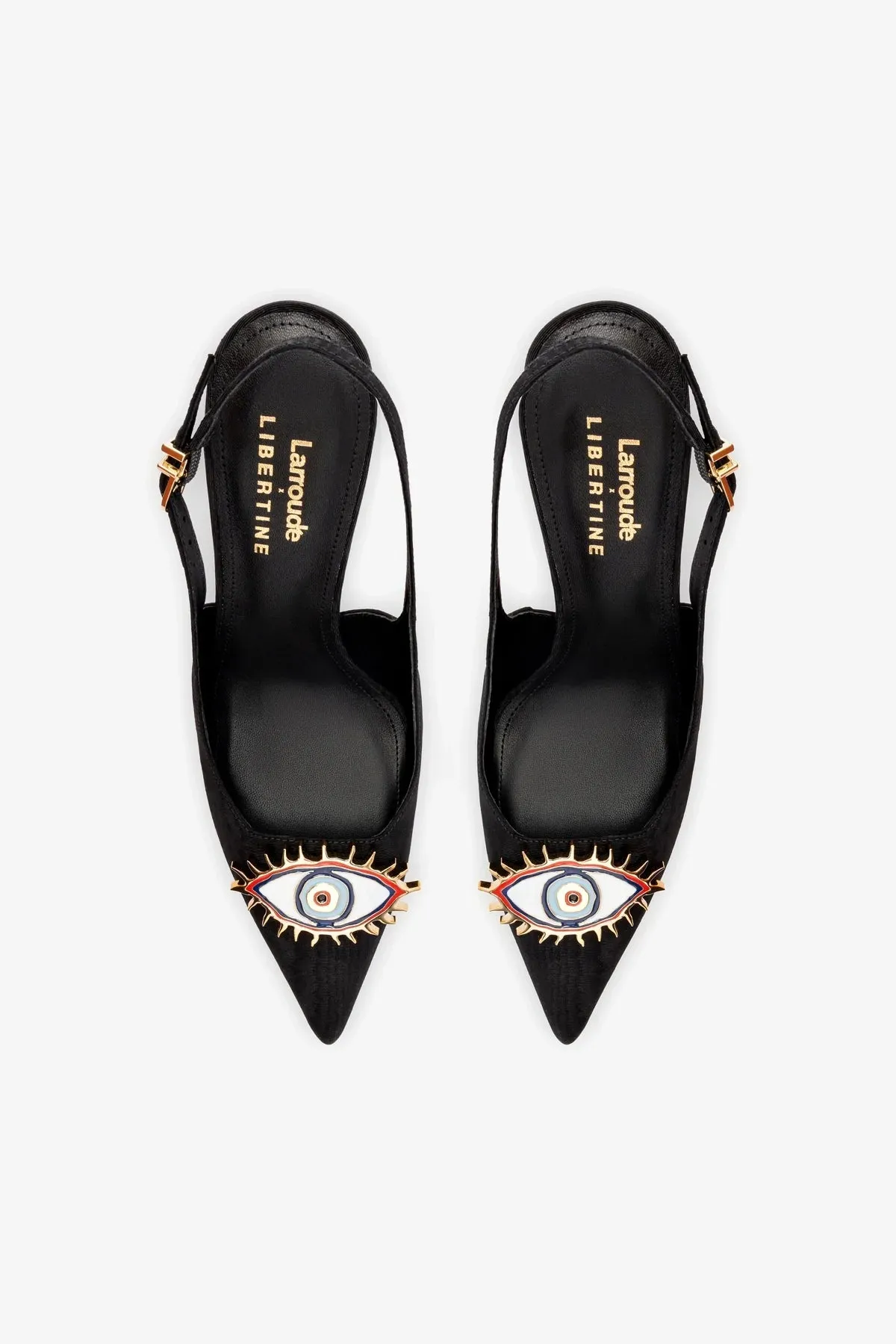 Larroud?? x Libertine Eye Pump Hi In Black Fabric