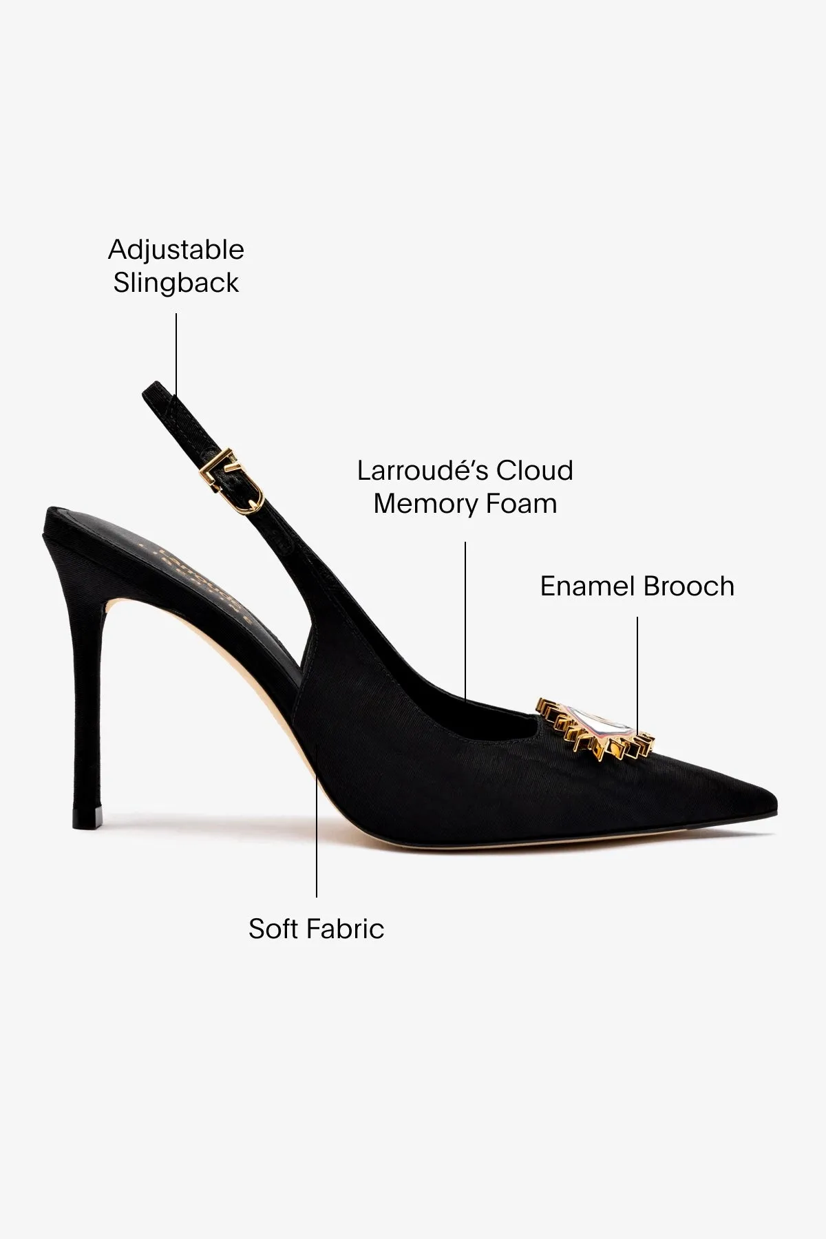 Larroud?? x Libertine Eye Pump Hi In Black Fabric