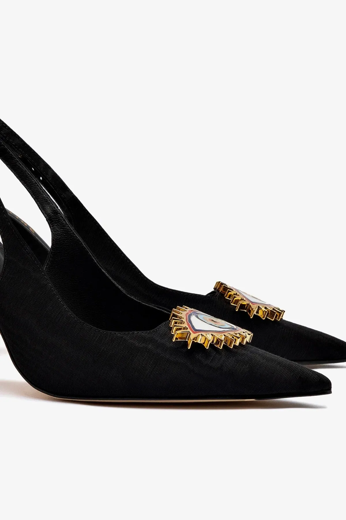 Larroud?? x Libertine Eye Pump Hi In Black Fabric
