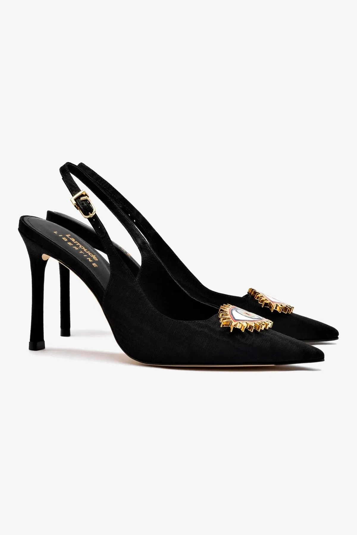 Larroud?? x Libertine Eye Pump Hi In Black Fabric