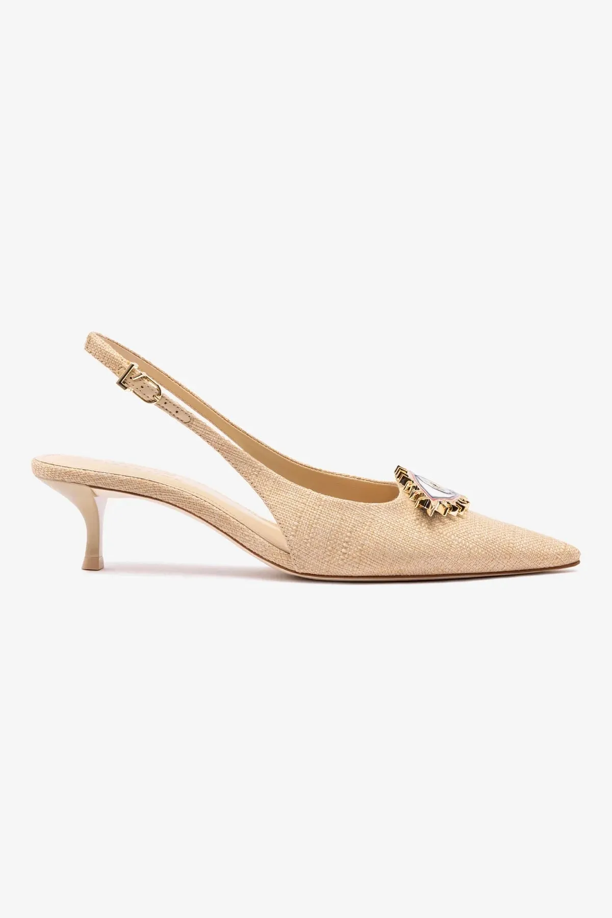 Larroud?? x Libertine Eye Pump Lo In Beige Raffia