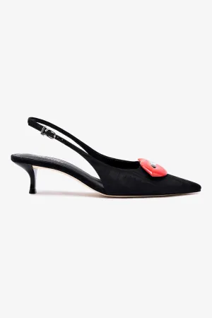 Larroud?? x Libertine Lips Pump Lo In Black Fabric