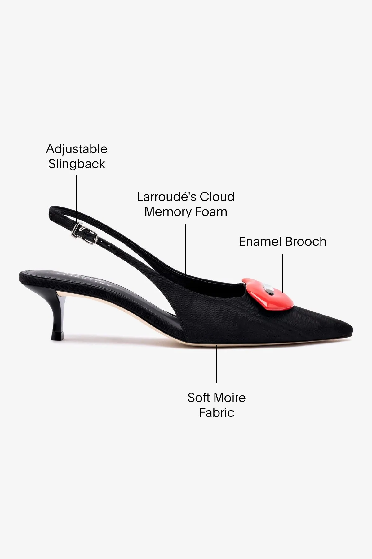 Larroud?? x Libertine Lips Pump Lo In Black Fabric