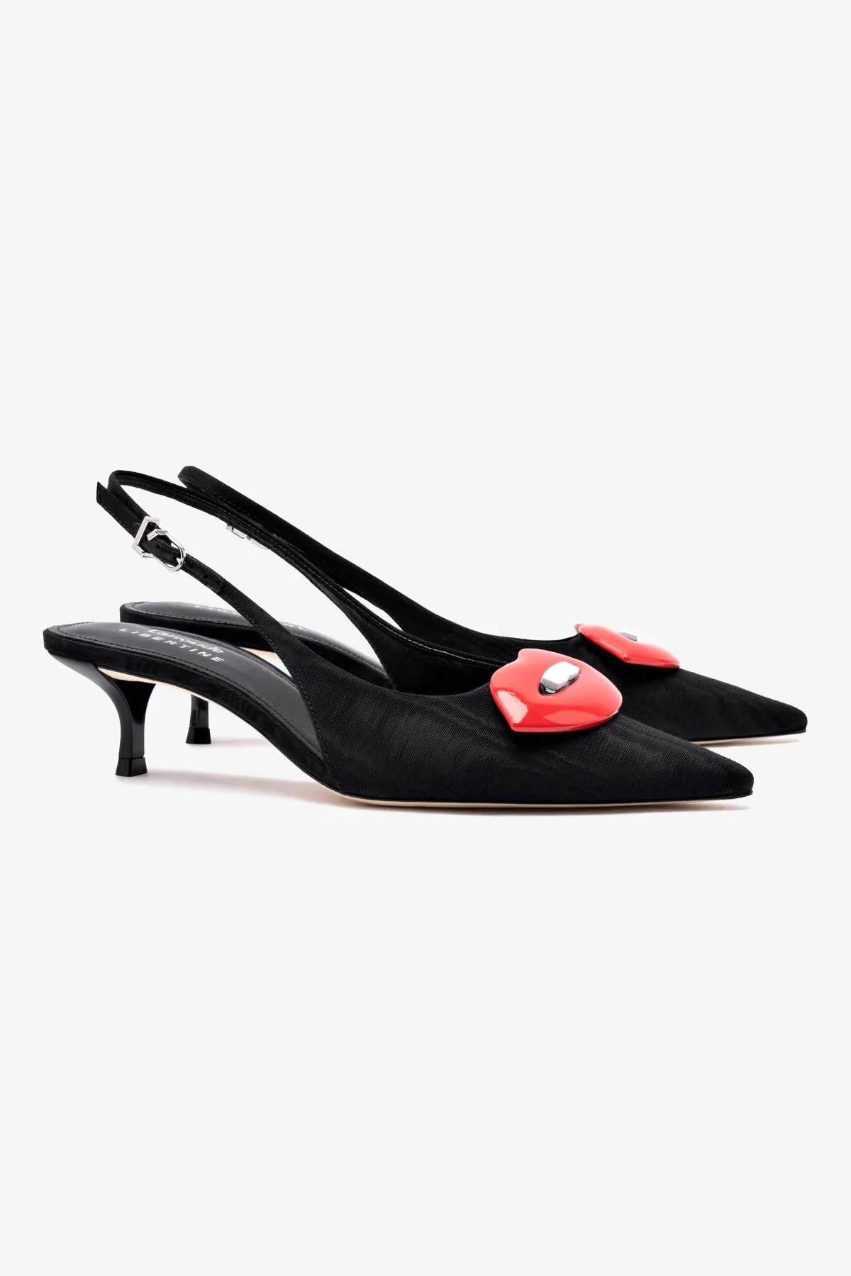 Larroud?? x Libertine Lips Pump Lo In Black Fabric
