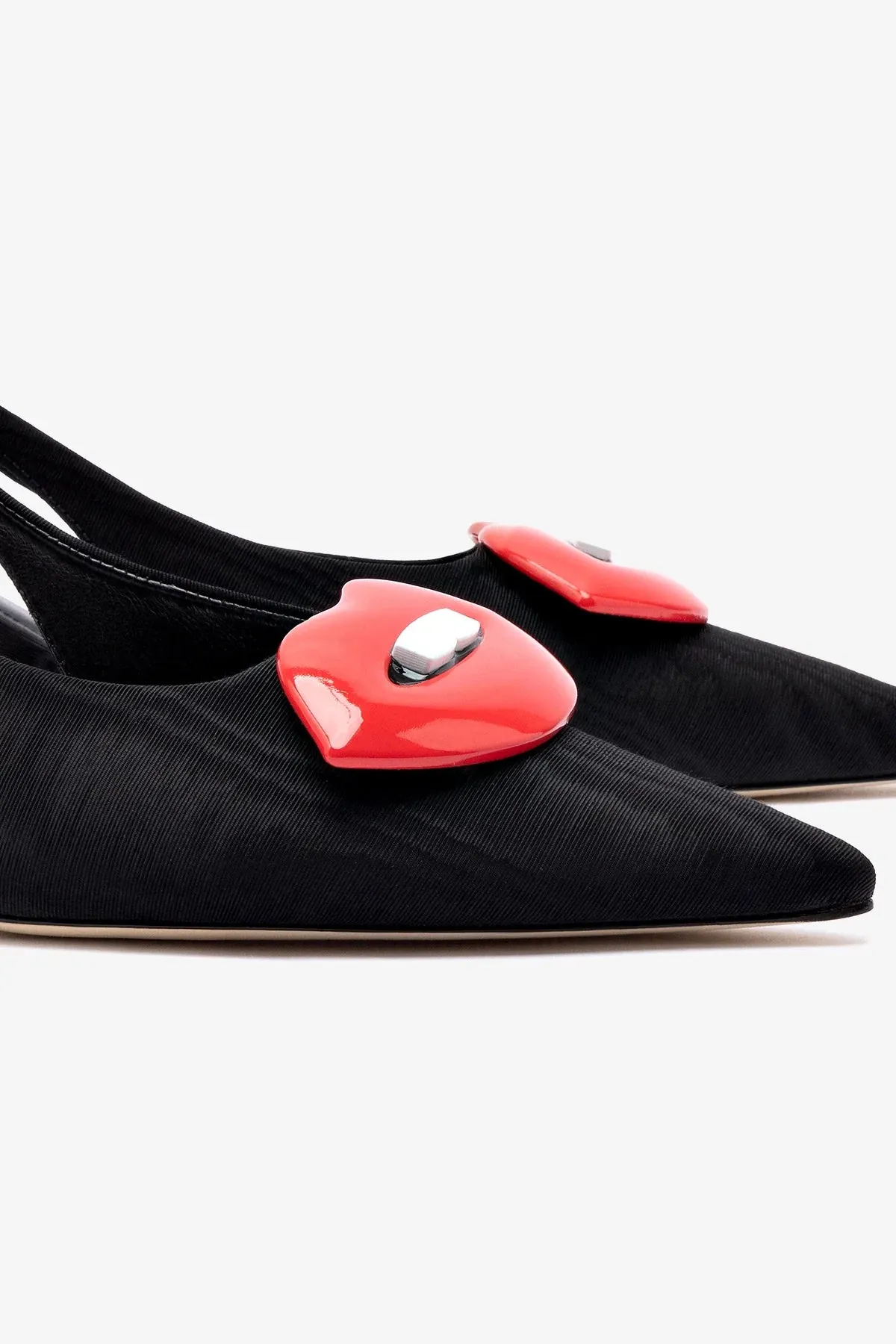 Larroud?? x Libertine Lips Pump Lo In Black Fabric