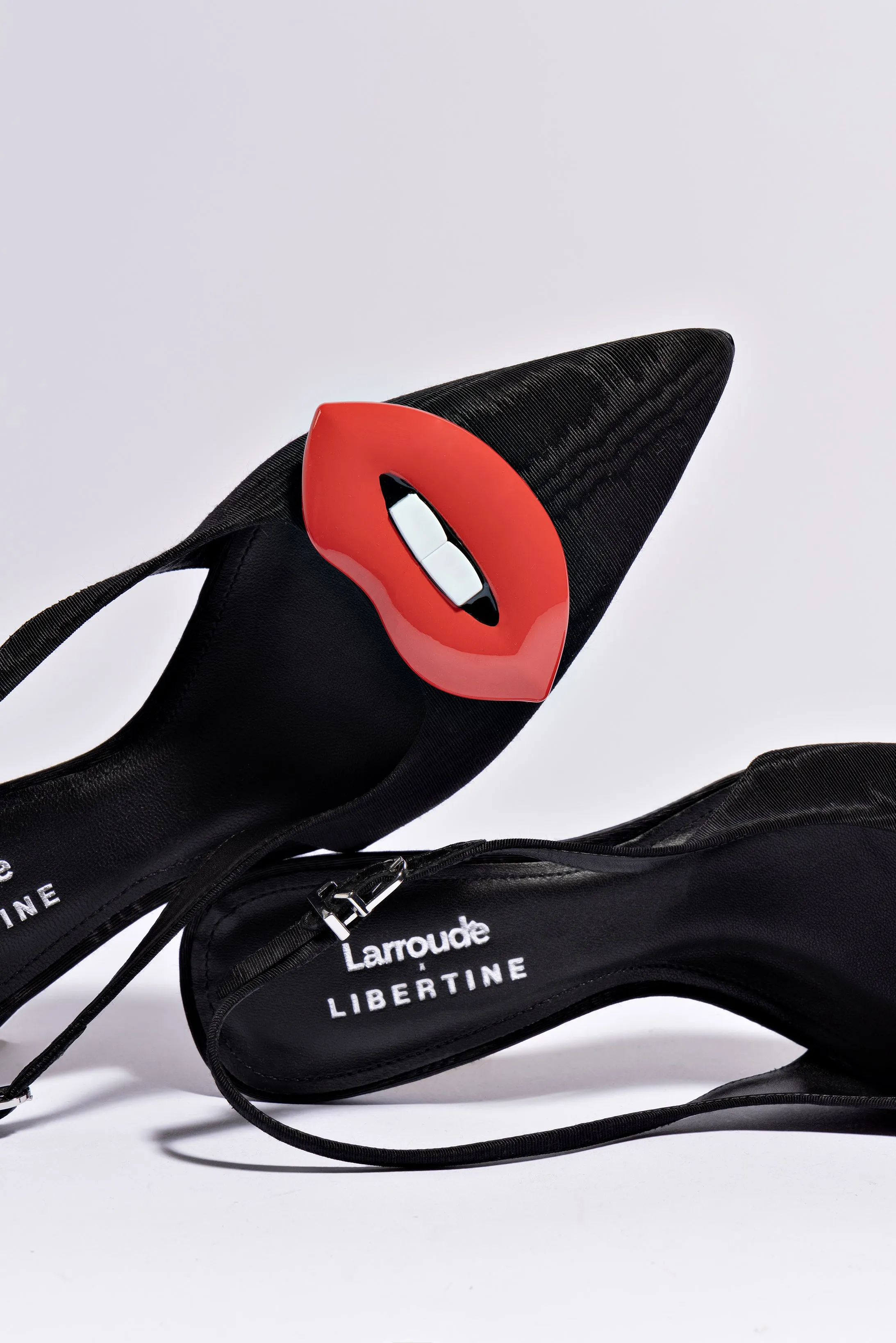 Larroud?? x Libertine Lips Pump Lo In Black Fabric