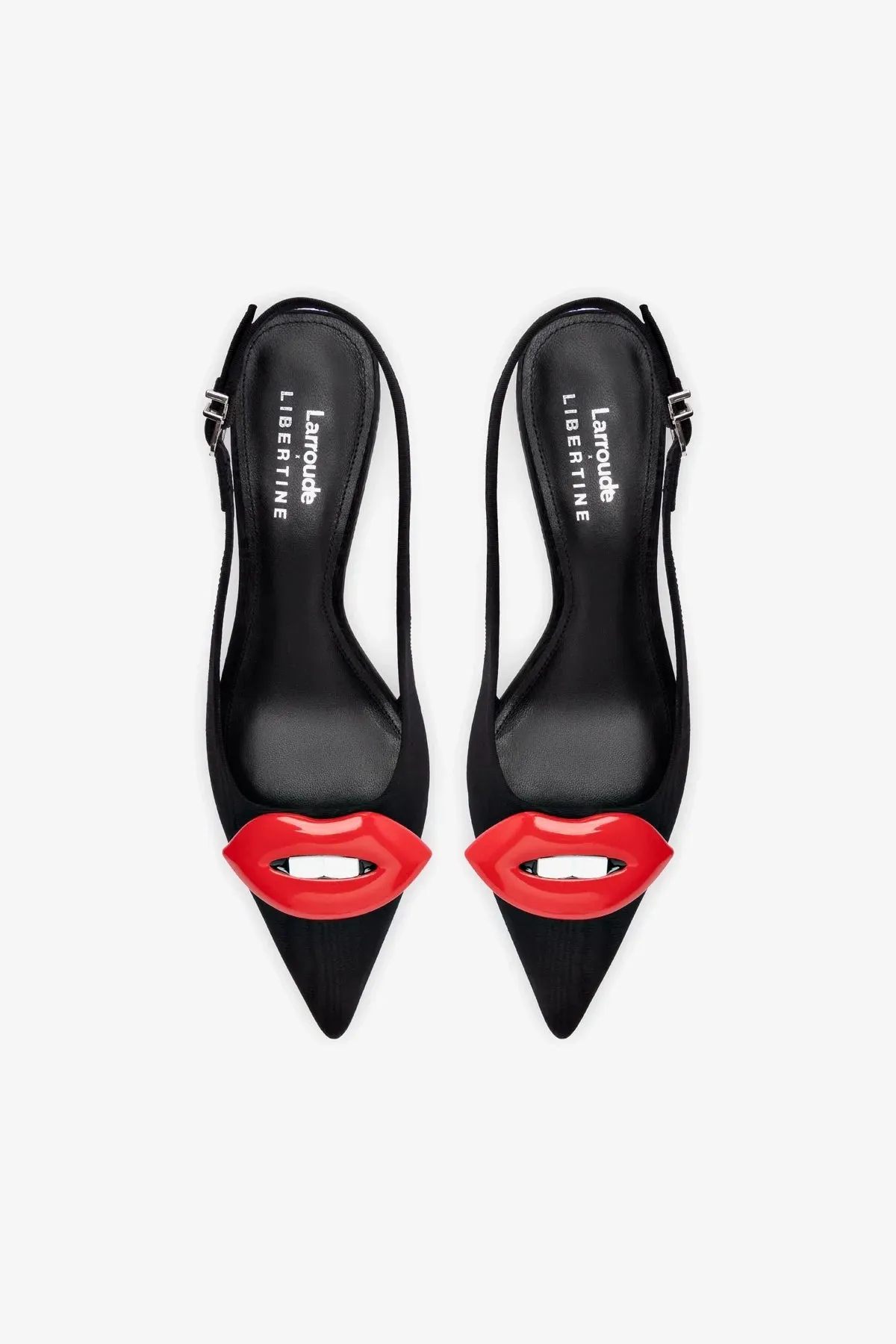 Larroud?? x Libertine Lips Pump Lo In Black Fabric