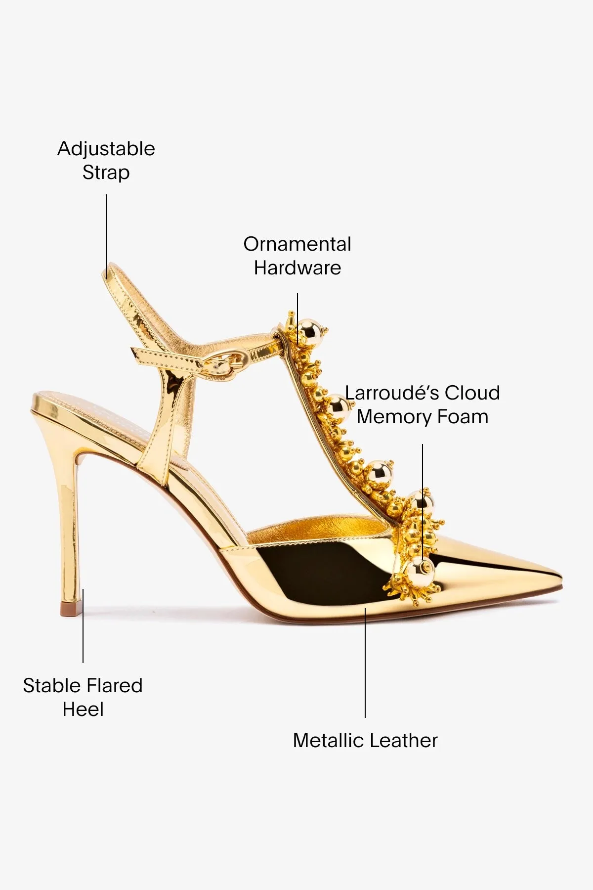 Larroud?? x Libertine Pump In Gold Specchio and Golden Balls
