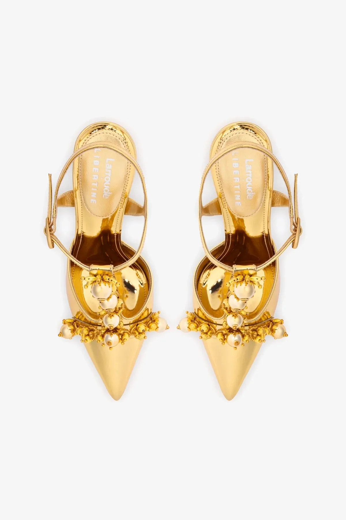 Larroud?? x Libertine Pump In Gold Specchio and Golden Balls