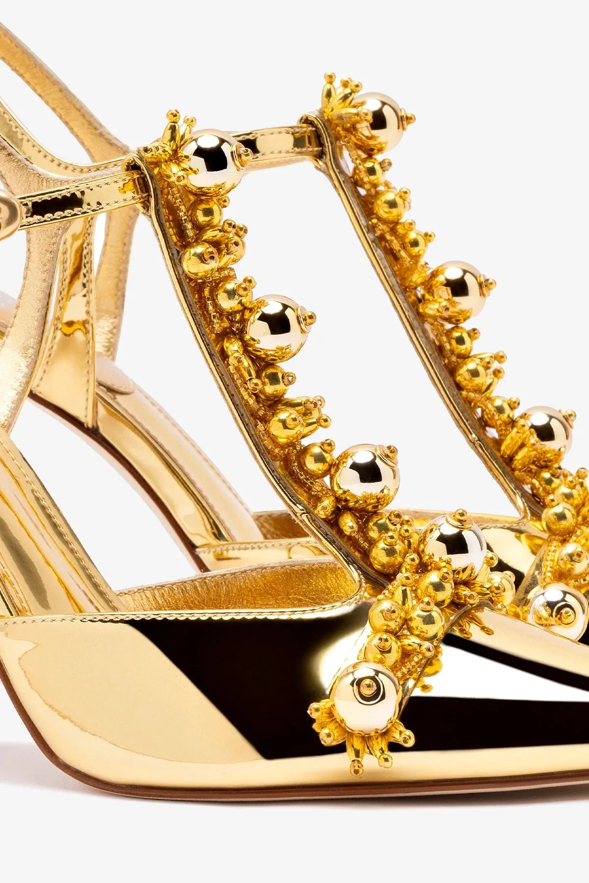 Larroud?? x Libertine Pump In Gold Specchio and Golden Balls