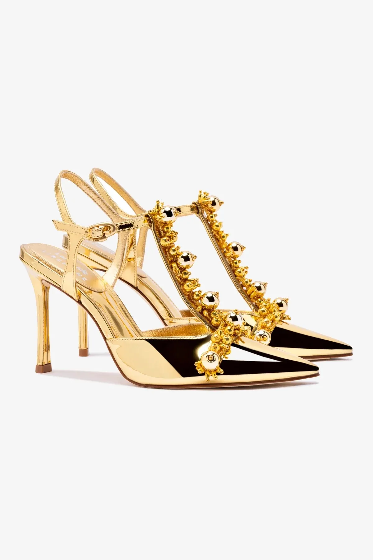 Larroud?? x Libertine Pump In Gold Specchio and Golden Balls