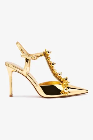 Larroud?? x Libertine Pump In Gold Specchio and Golden Balls