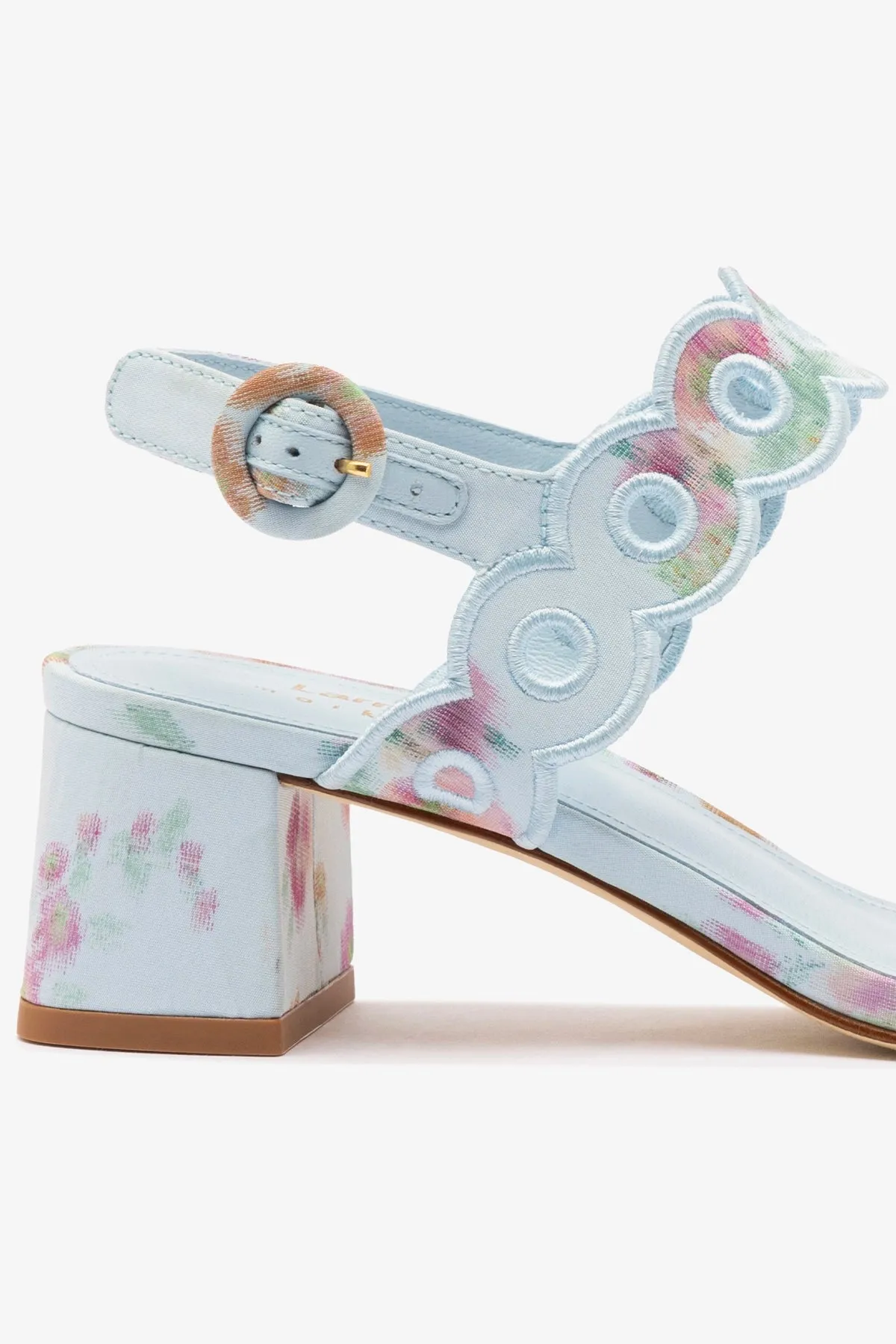 Larroud?? x Markarian Florence Broderie In Apple Blue Floral Ikat