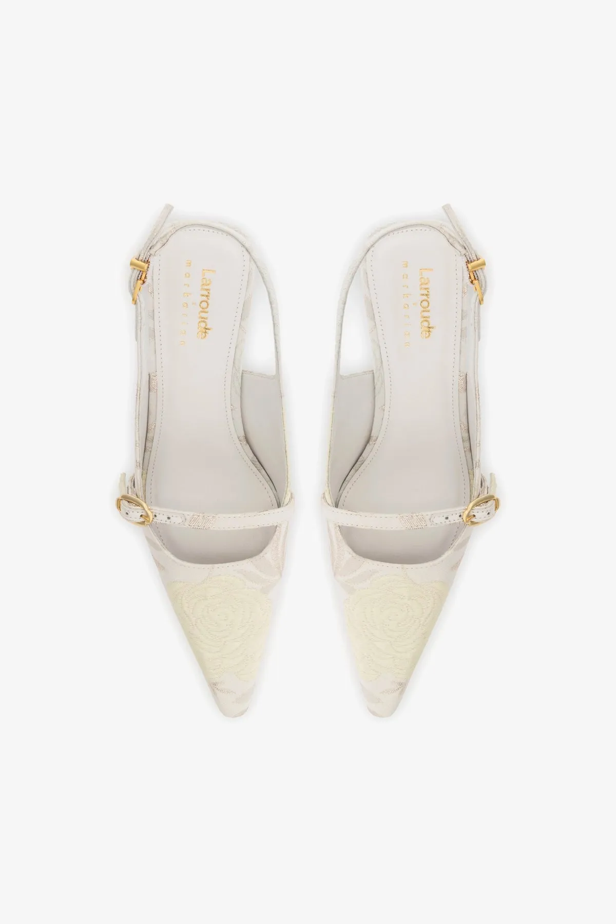 Larroud?? x Markarian Ines Pump In Yvette Ivory Brocade