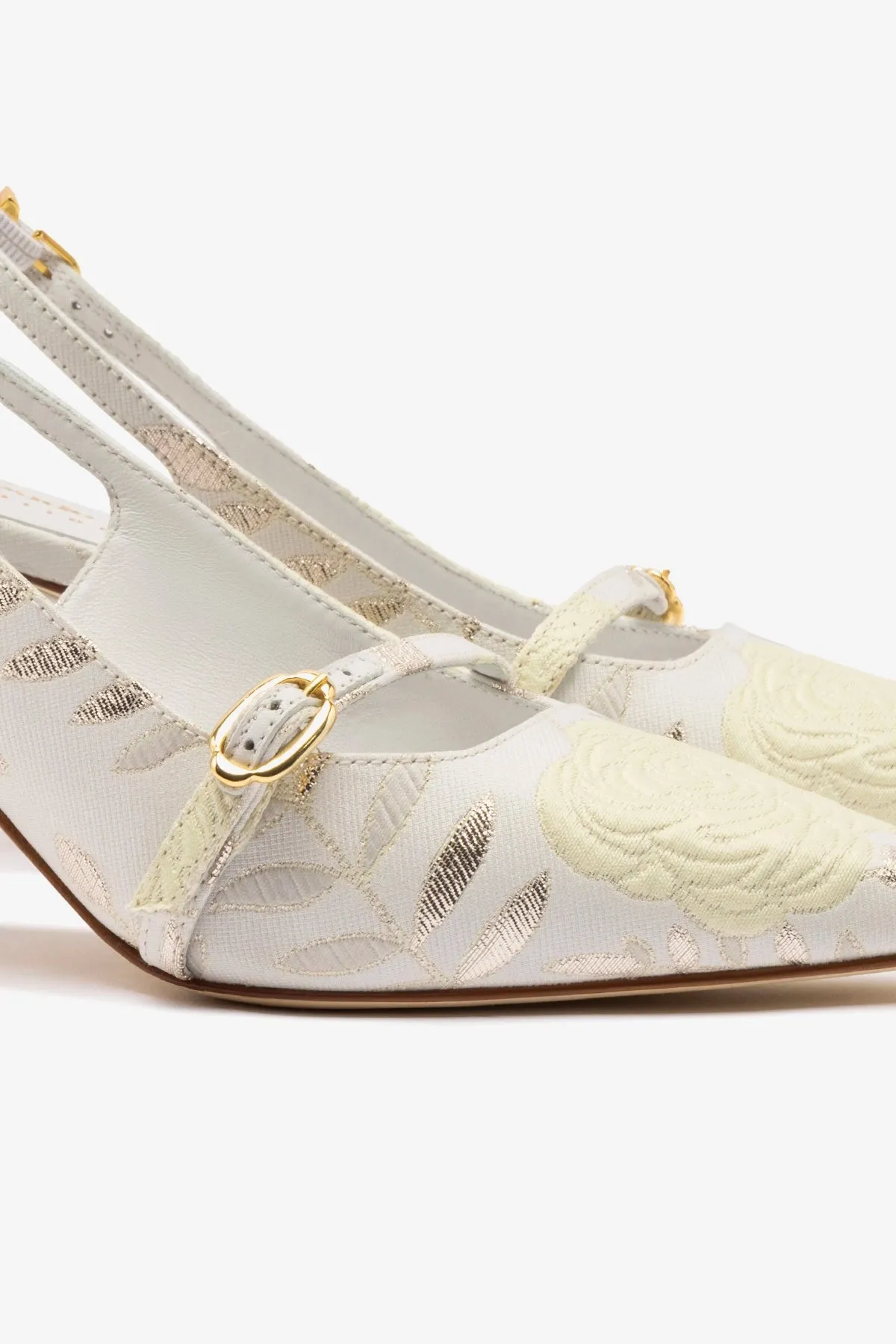 Larroud?? x Markarian Ines Pump In Yvette Ivory Brocade