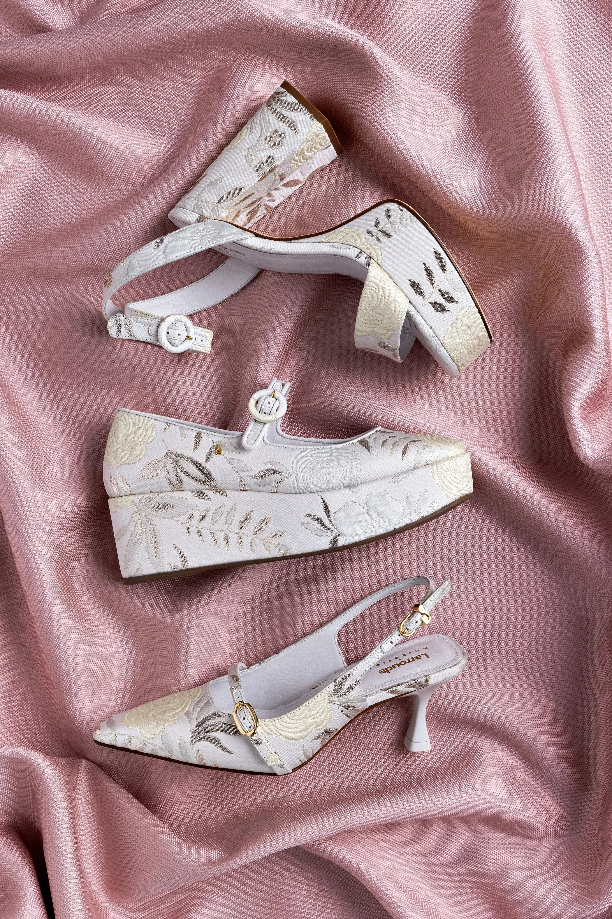 Larroud?? x Markarian Ines Pump In Yvette Ivory Brocade
