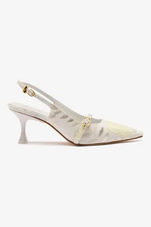 Larroud?? x Markarian Ines Pump In Yvette Ivory Brocade